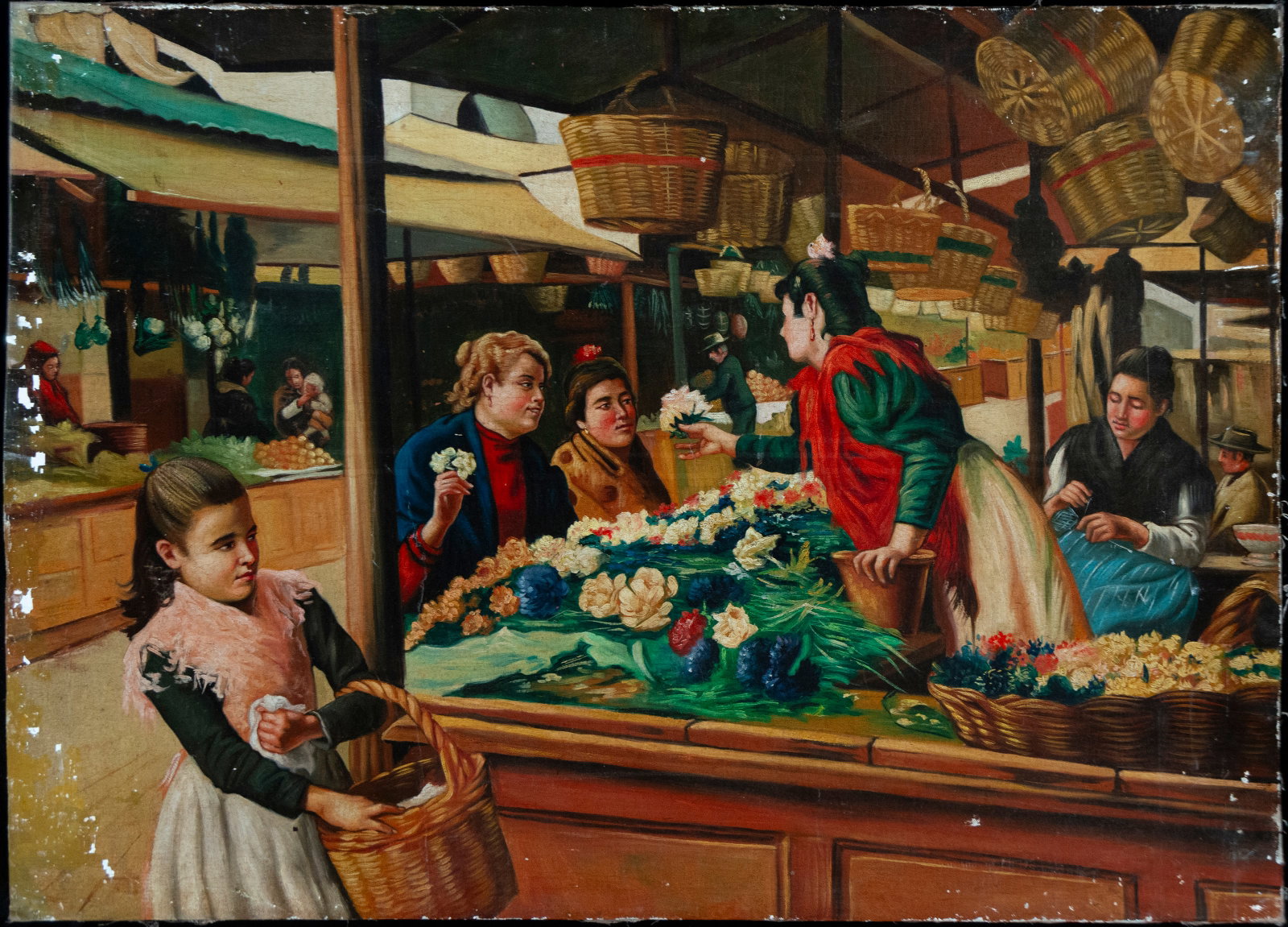 Market scene. Post-Impressionist school. 20th century (1 of 5)