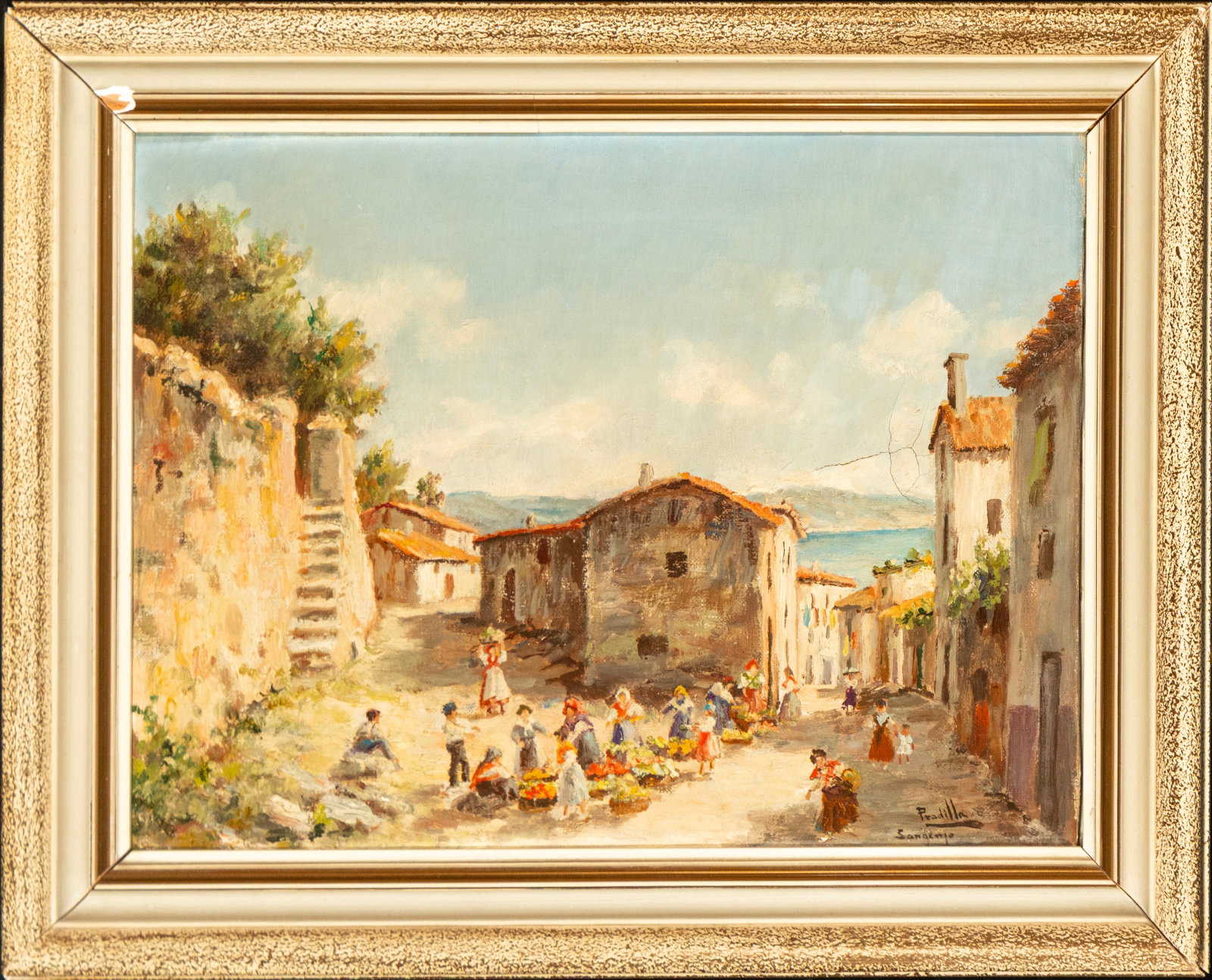 Miguel Pradilla - Fiesta en Plaza Mayor, Son of Francisco Pradilla Ortiz, 19th-20th centuries (1 of 5)