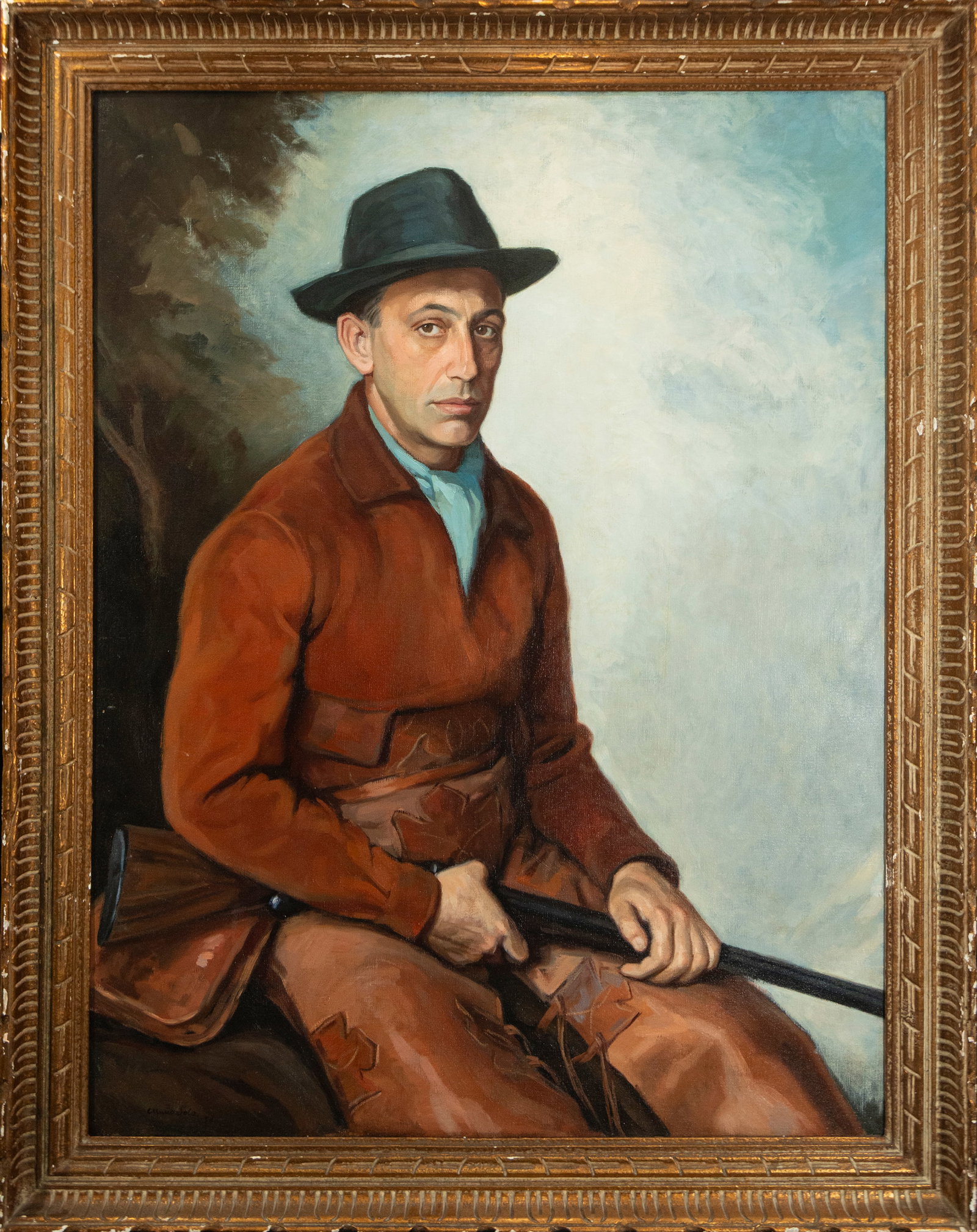 Hunter with a Shotgun. Signed. Spanish School. 19th - 20th Century (1 of 4)