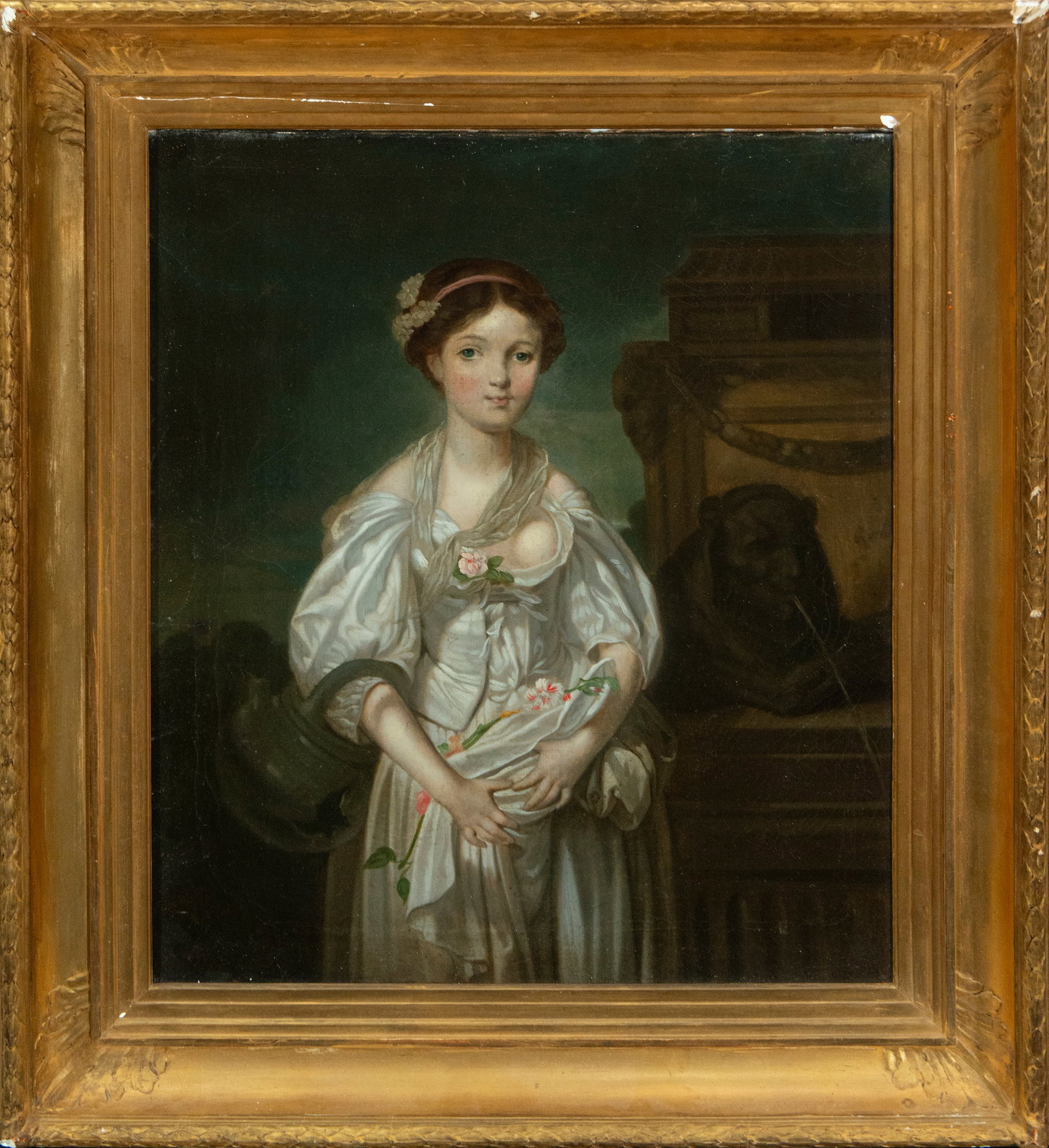 Portrait of a Young Lady. French School. 19th Century. (1 of 4)
