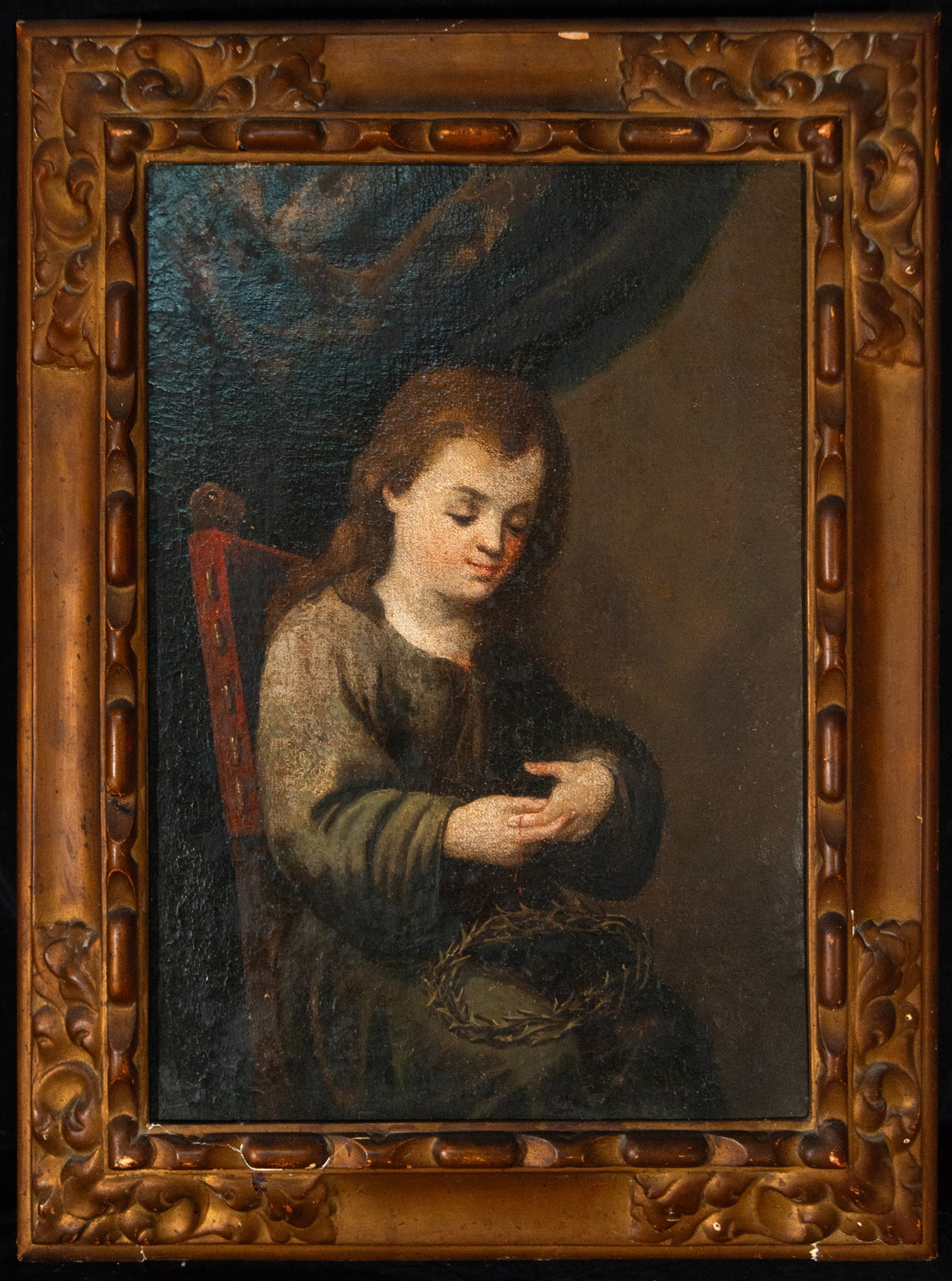 Child Jesus with crown of thorns, Spanish School, 18th Century (1 of 5)
