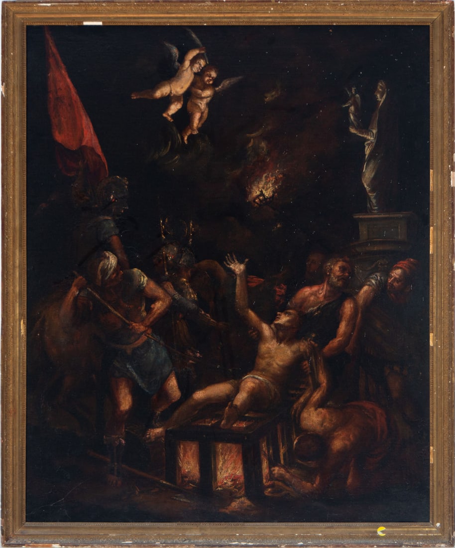 Martyrdom of Saint Lawrence, 17th century Italian school (1 of 10)