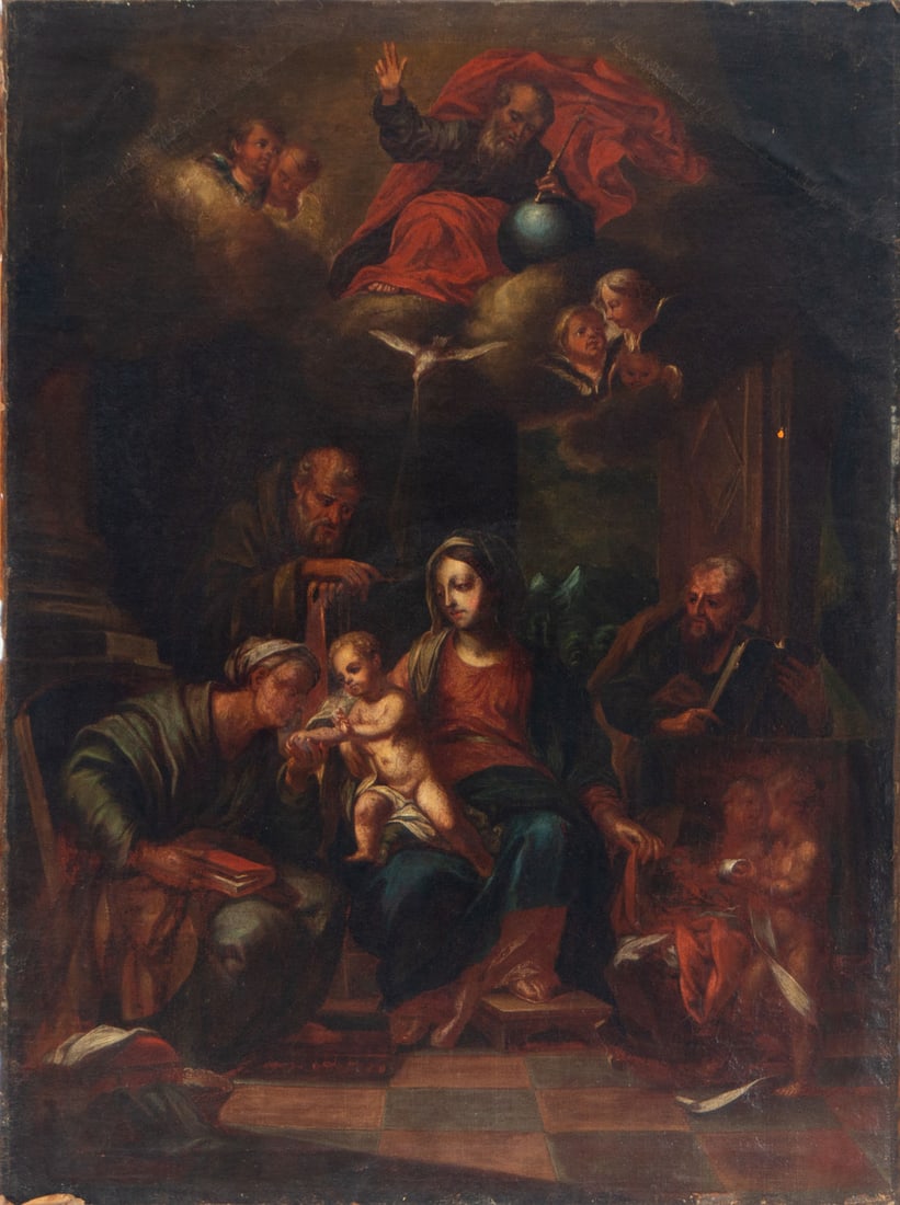 Presentation of the Child Jesus before Saint Anne and Saint Joachim, Italian school of the 17th (1 of 9)