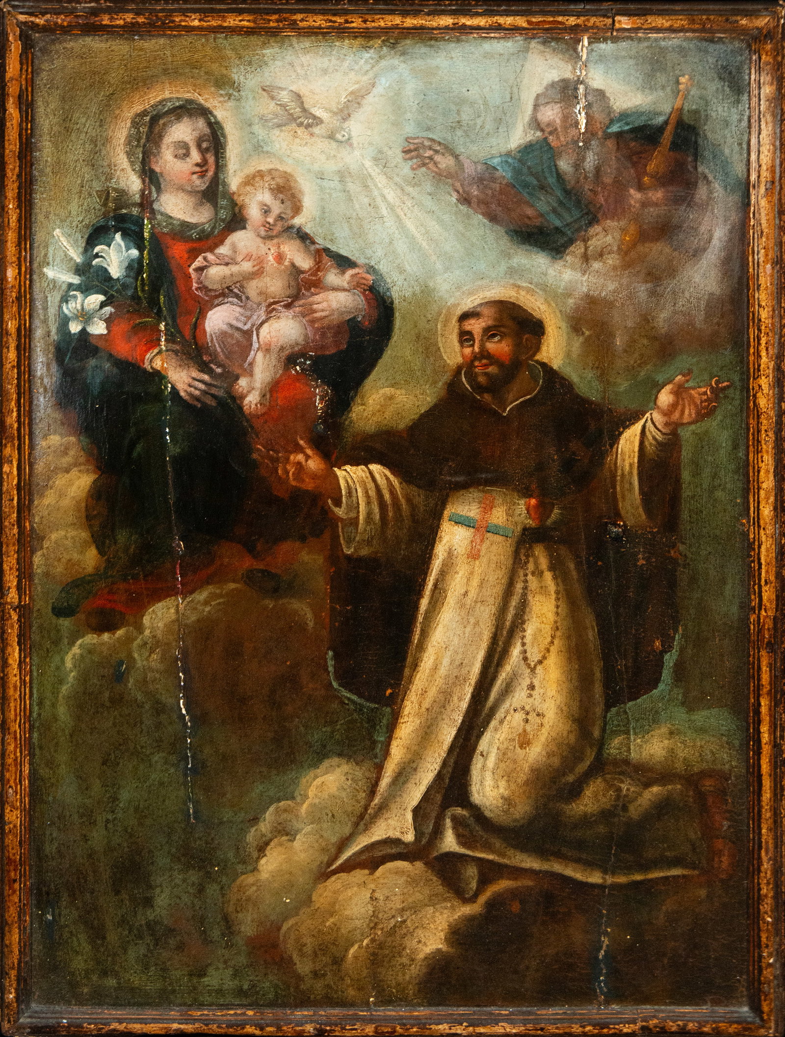 Virgin with Child and Saint, Colonial School, 17th Century (1 of 5)