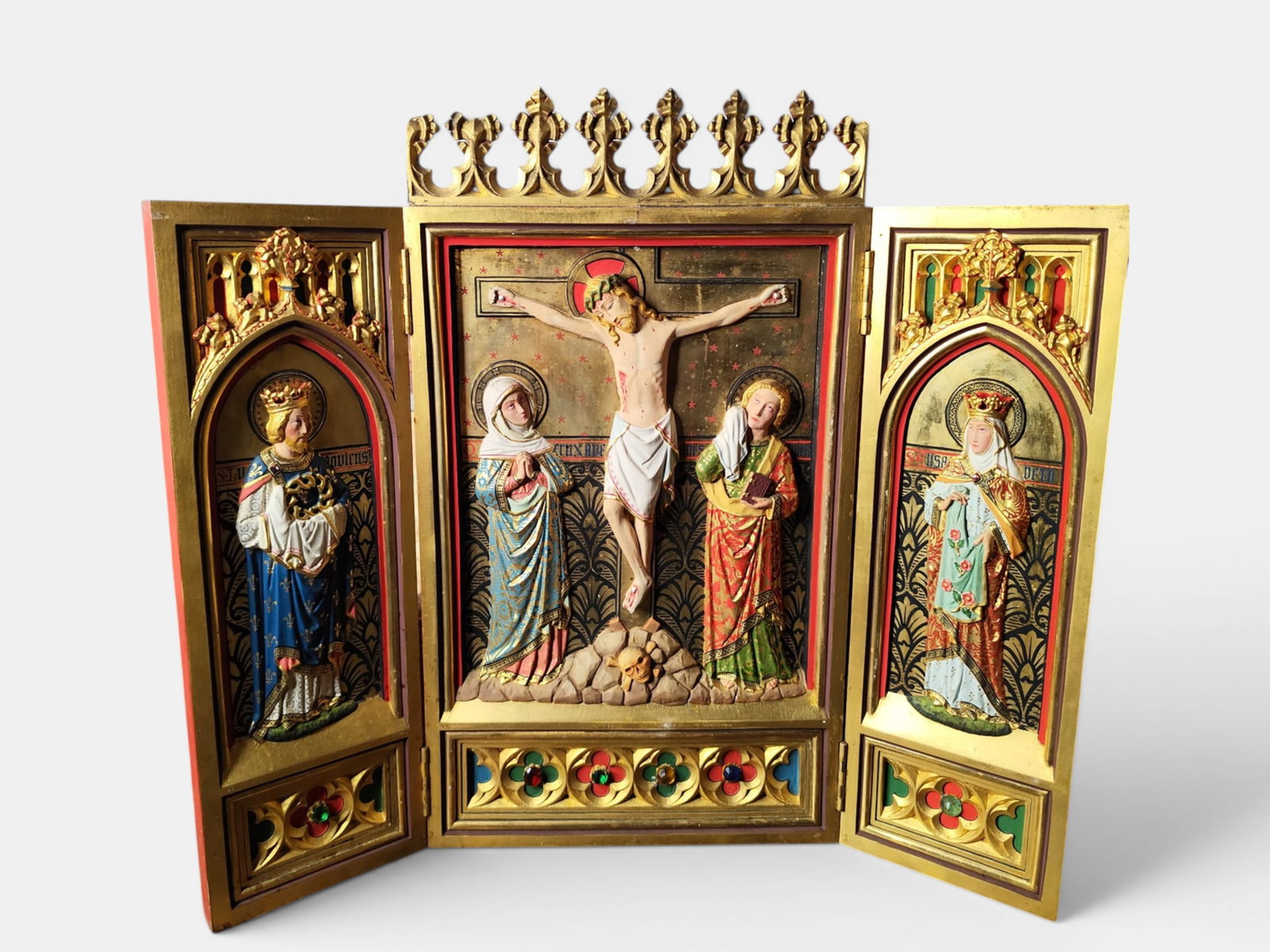 Exceptional 19th Century French Neo-Gothic Triptych (1 of 9)