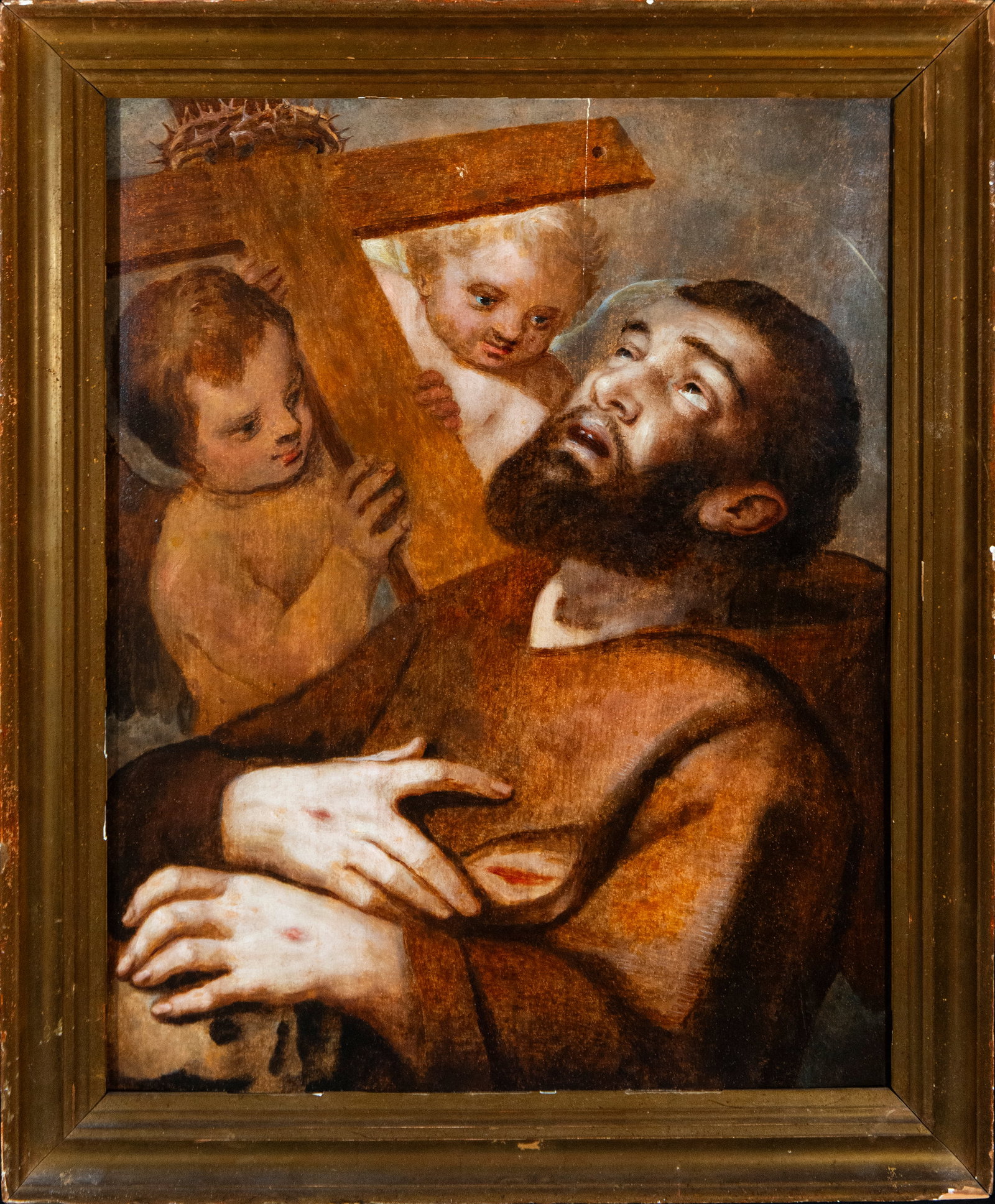 Stigmata of Saint Francis. Bolognese School, 17th Century. (1 of 5)