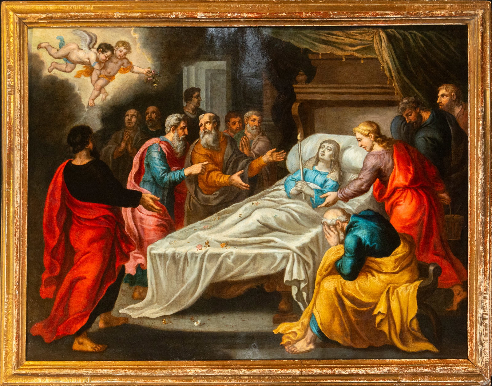 The Death of the Virgin. Flemish Master from Antwerp, 17th Century. (1 of 9)