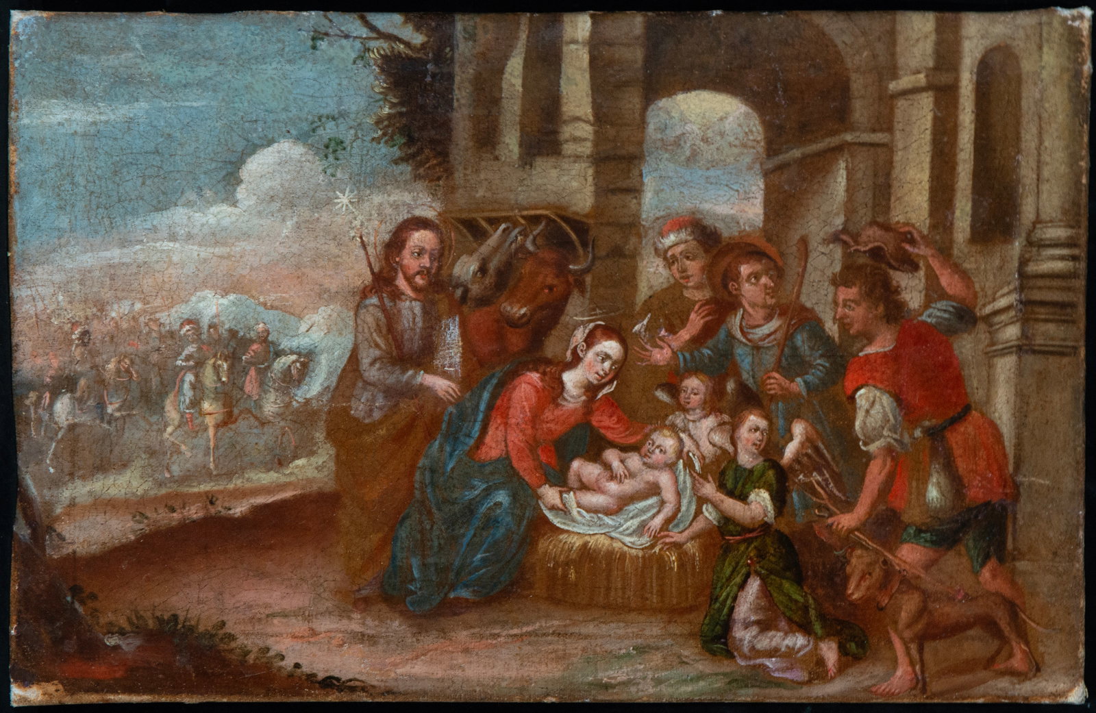 Beautiful Adoration of the Shepherds, Roman school of the 17th century (1 of 6)