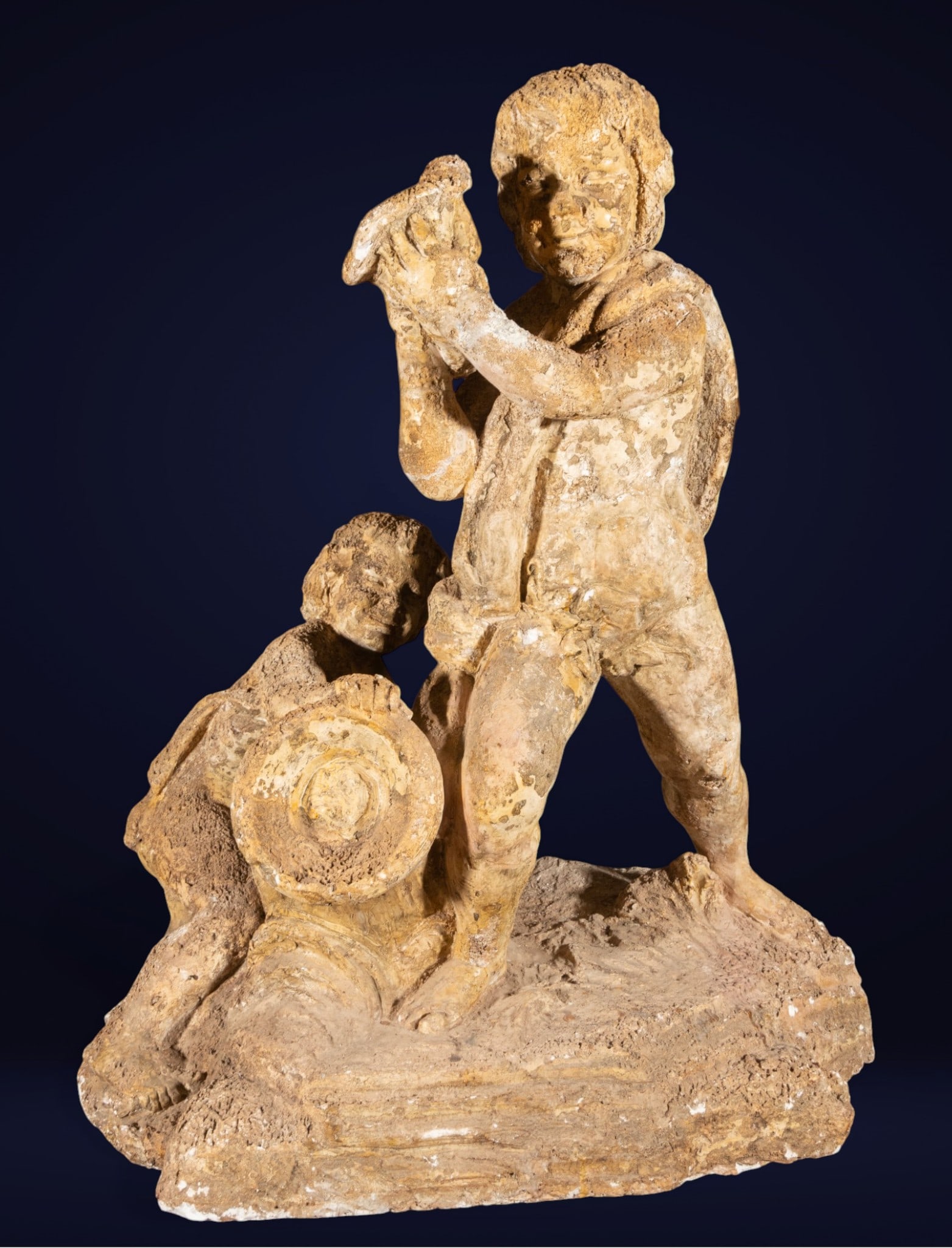 Sculptural group of popular musicians, Spanish school, 18th century (1 of 4)