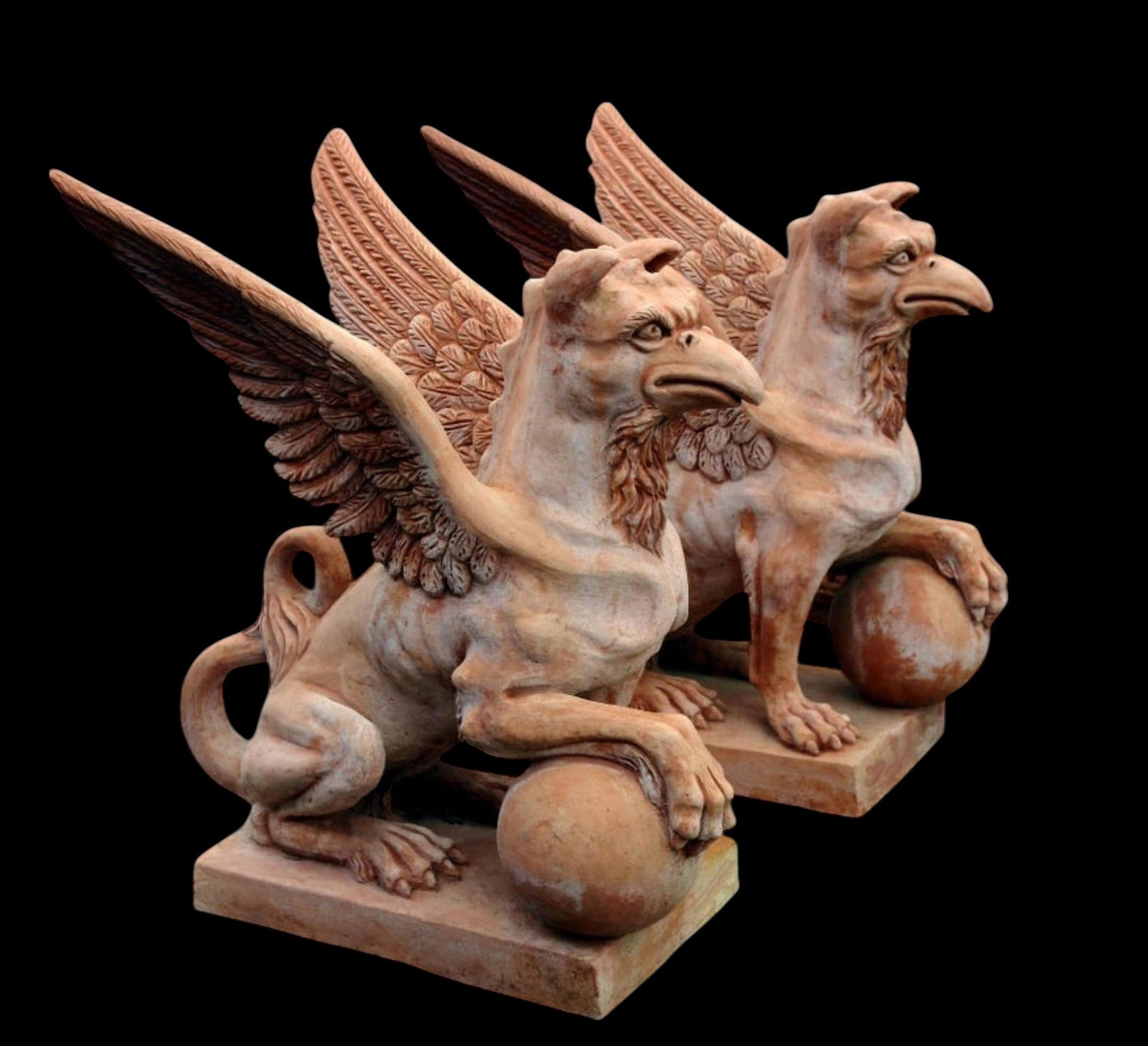 "LARGE BEAUTIFUL TERRACOTTA FAUCETS, 20TH CENTURY, Tuscany, Italy (1 of 4)