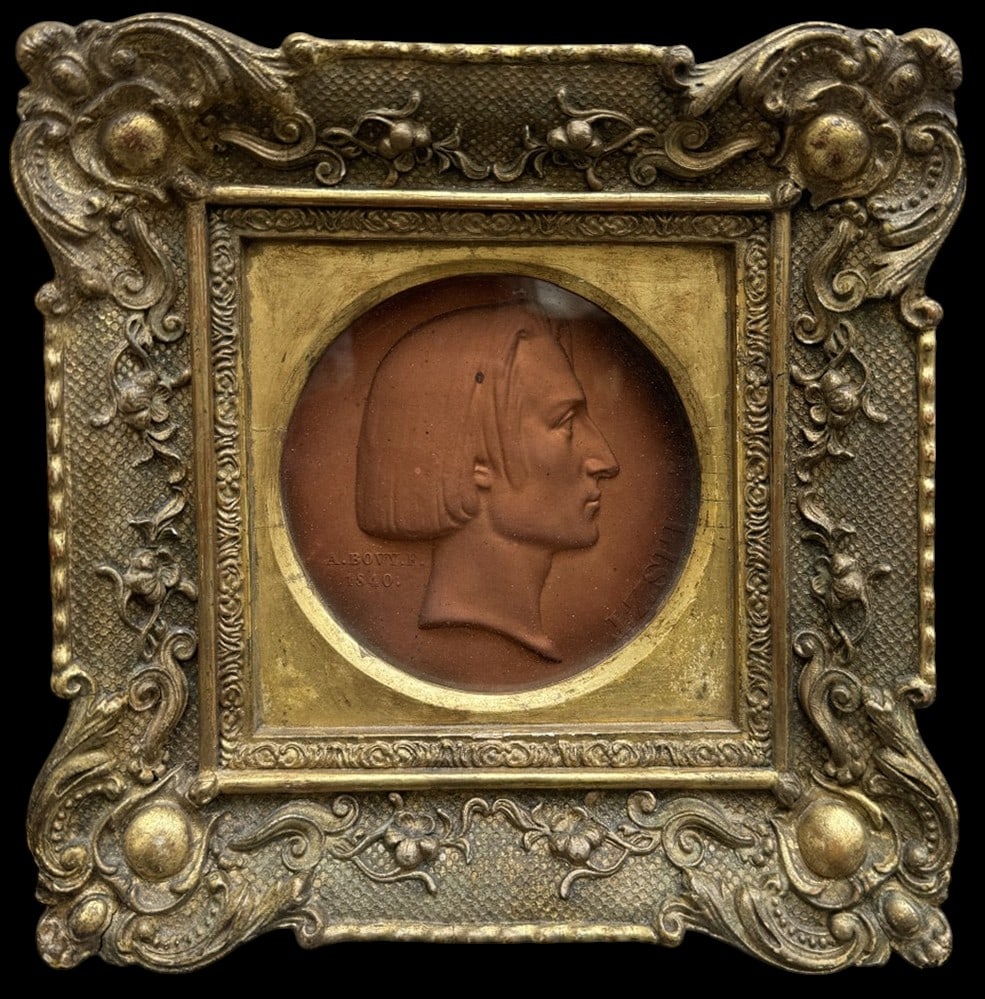 ANTOINE BOVY (1795-1877) - Medallion with portrait of Franz Liszt (1 of 3)