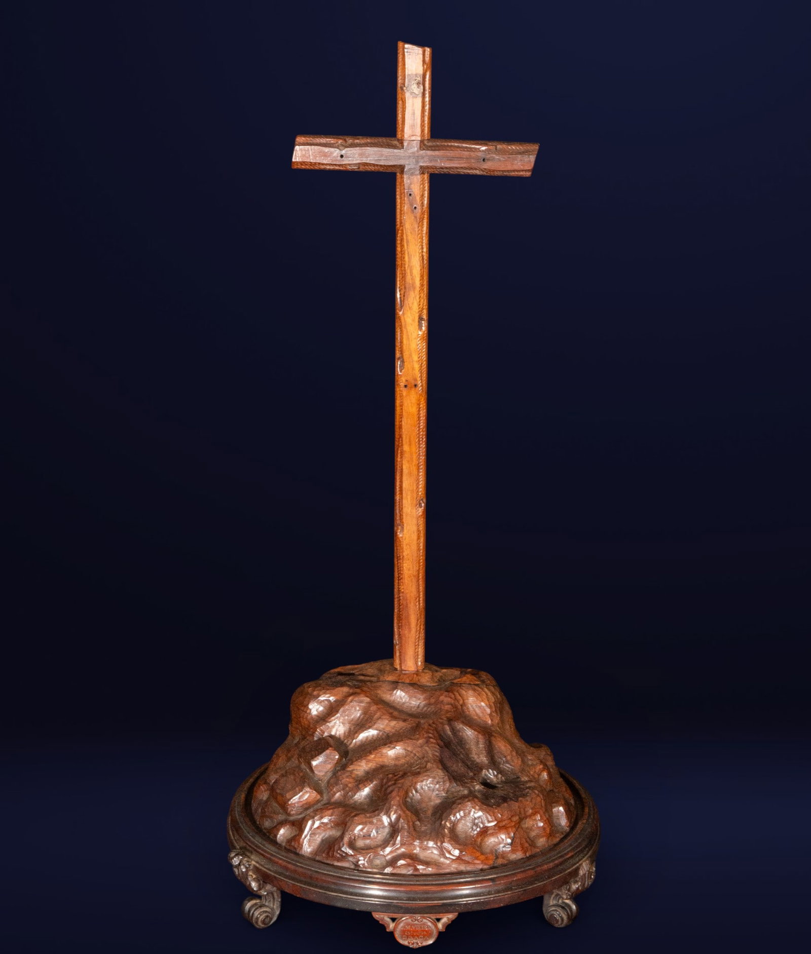 Processional cross on pedestal, Portuguese School, 19th century (1 of 7)
