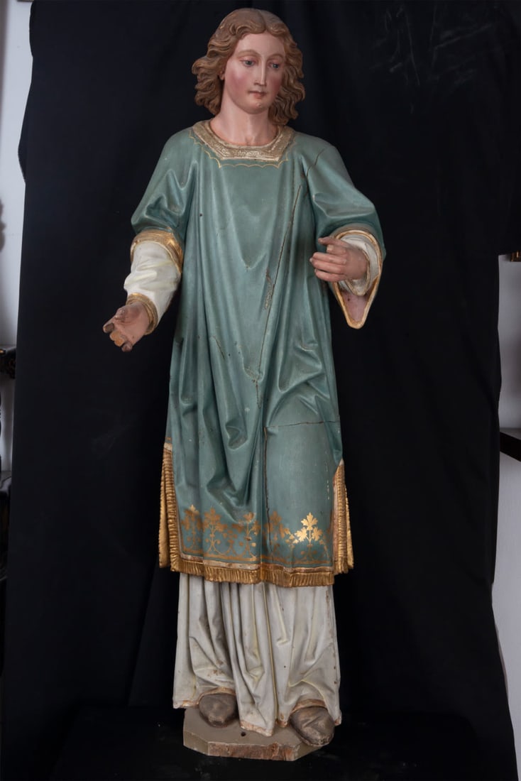 Large carving of Saint John, Olot, 19th century (1 of 3)
