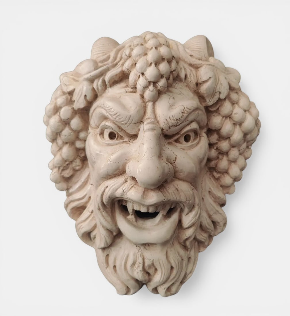 Figurehead or fountain mouth with faun and bunch of grapes, Italy, 19th century (1 of 7)
