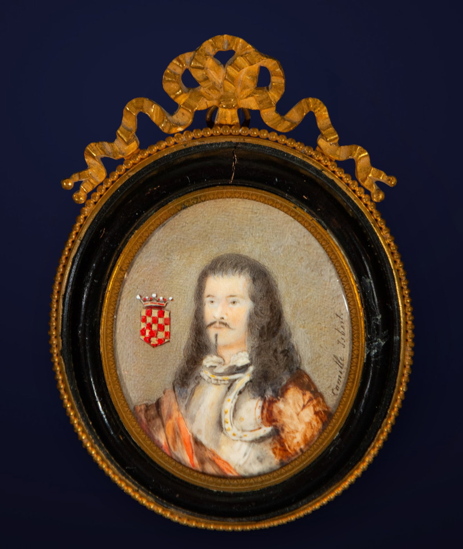 Camille Isbert - Exquisite miniature portrait of an 18th-century French nobleman (1 of 3)
