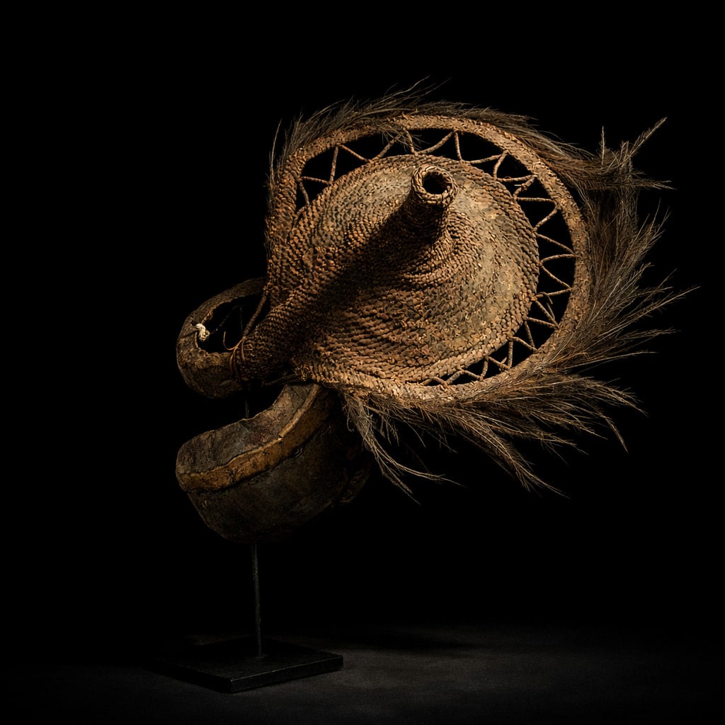 Sepik Bride Dowry Oceania Papua New Guinea - Yangoru Boiken - Tribal Art - In horn and hair (1 of 2)