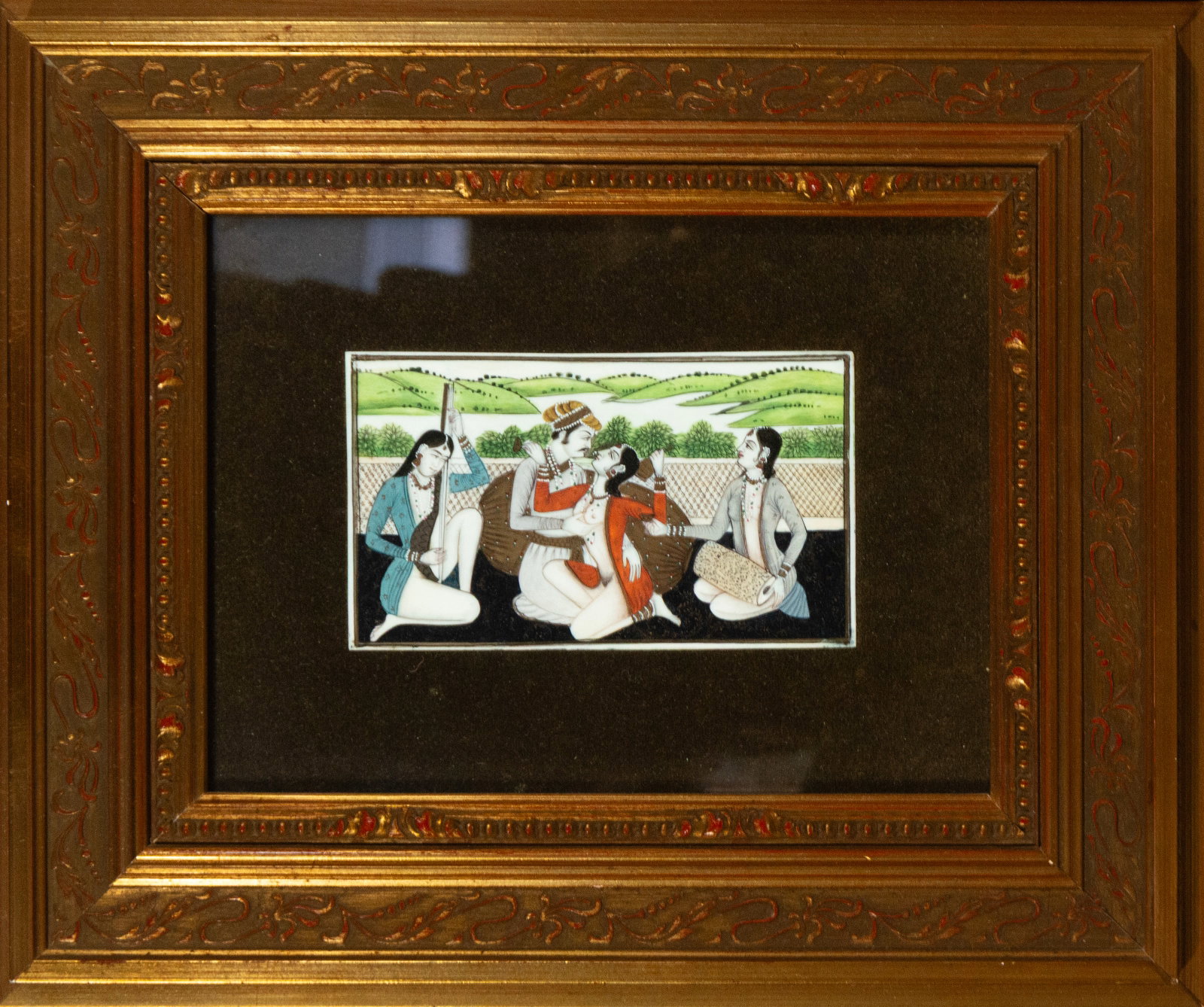 Courtly scene with musicians, Indian school, 20th century. (1 of 3)