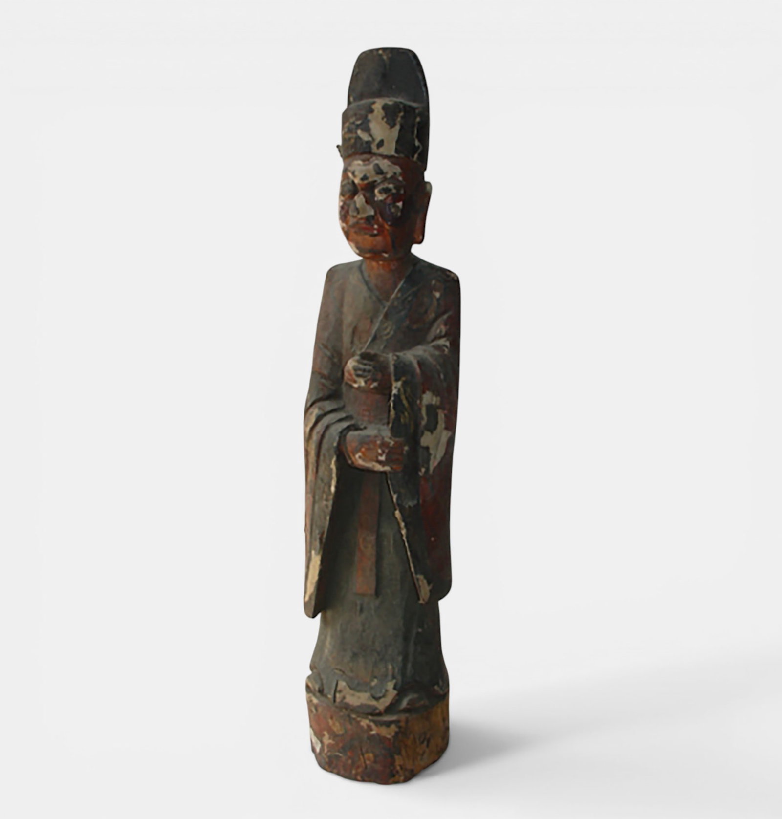 Ancestor figure: dignitary wearing a tall official's cap (1 of 3)