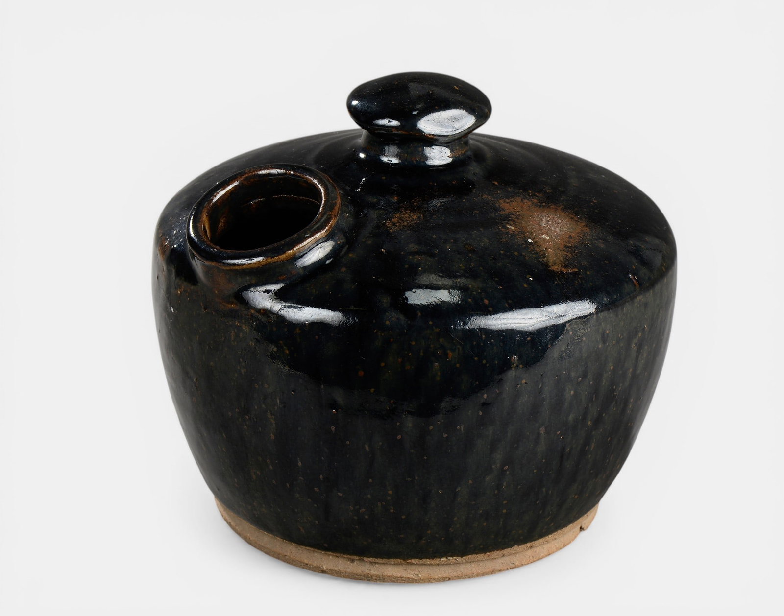 Oblong jug with top handle and shoulder opening (1 of 3)