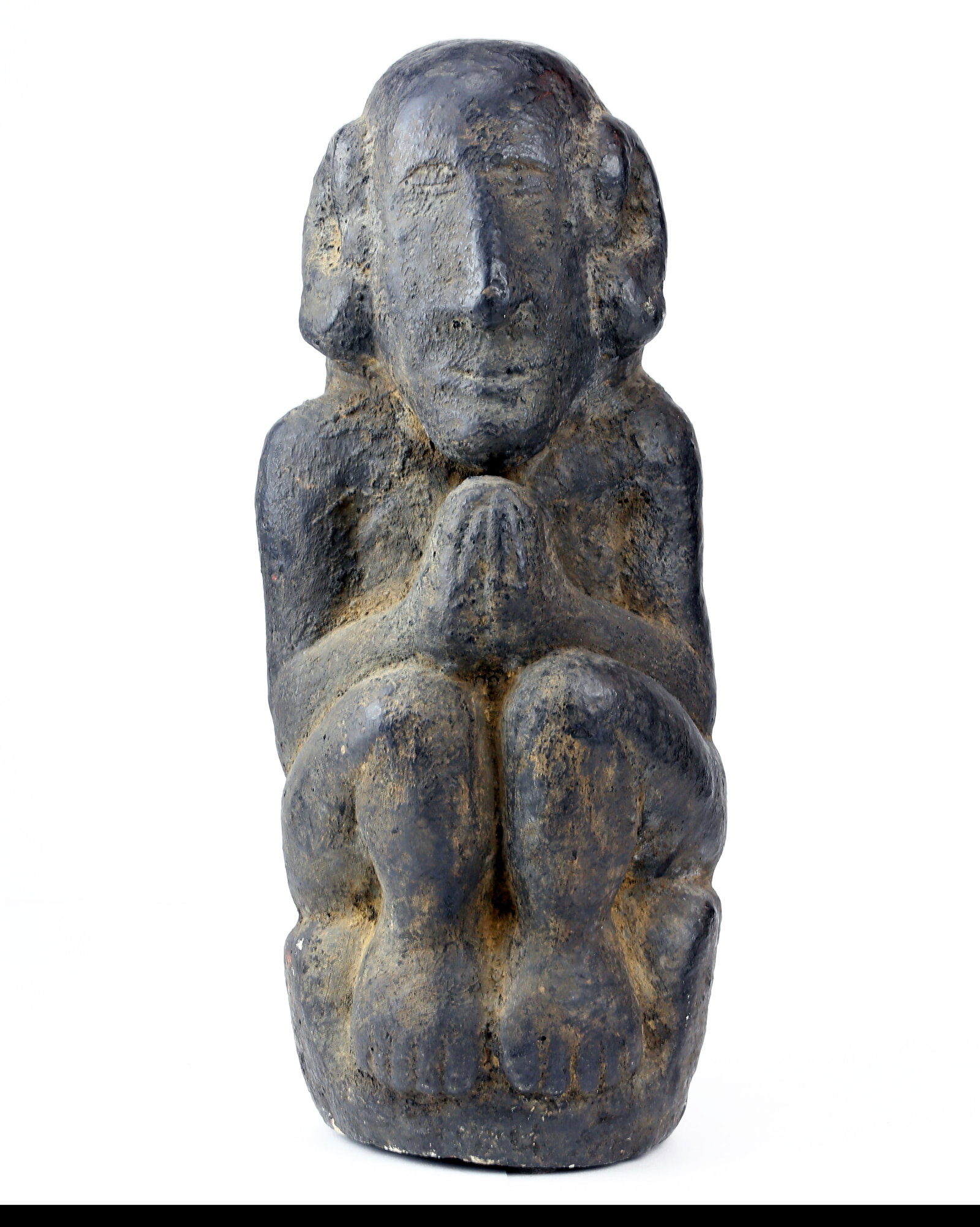 Animist ritual statue of Putali kneeling with hands joined in prayer (1 of 3)