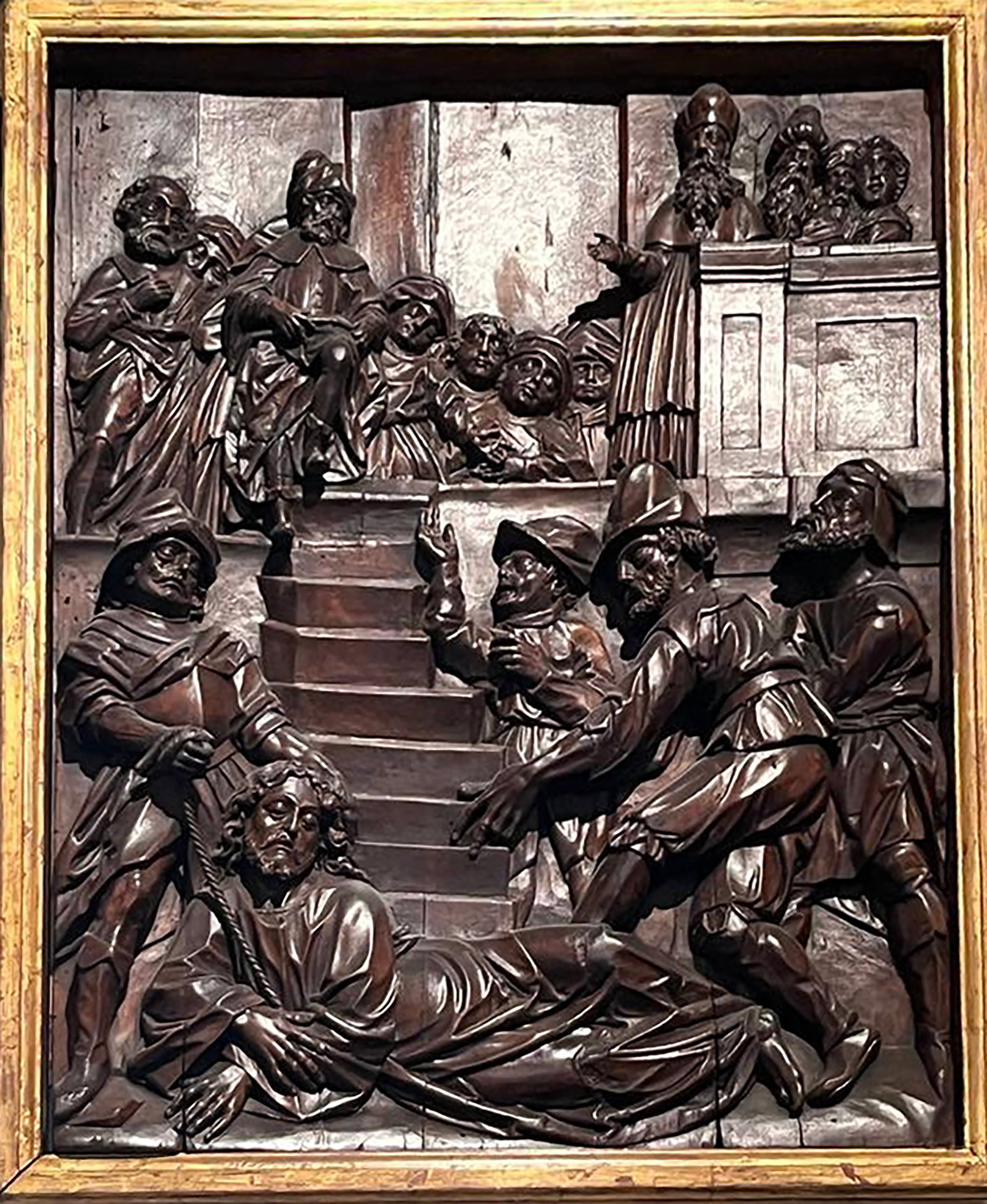 Important high relief panel from the 16th century Flemish Renaissance (1 of 4)