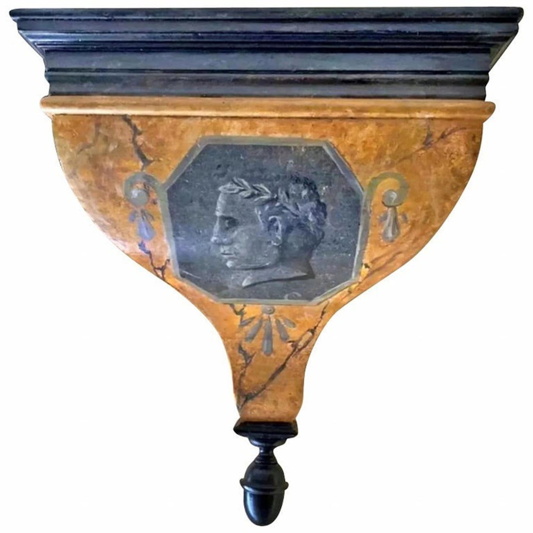 Italian shelf with effigy of emperor, Neoclassical style, 19th century: Dimensions: 50cm x 45cm 35cm
