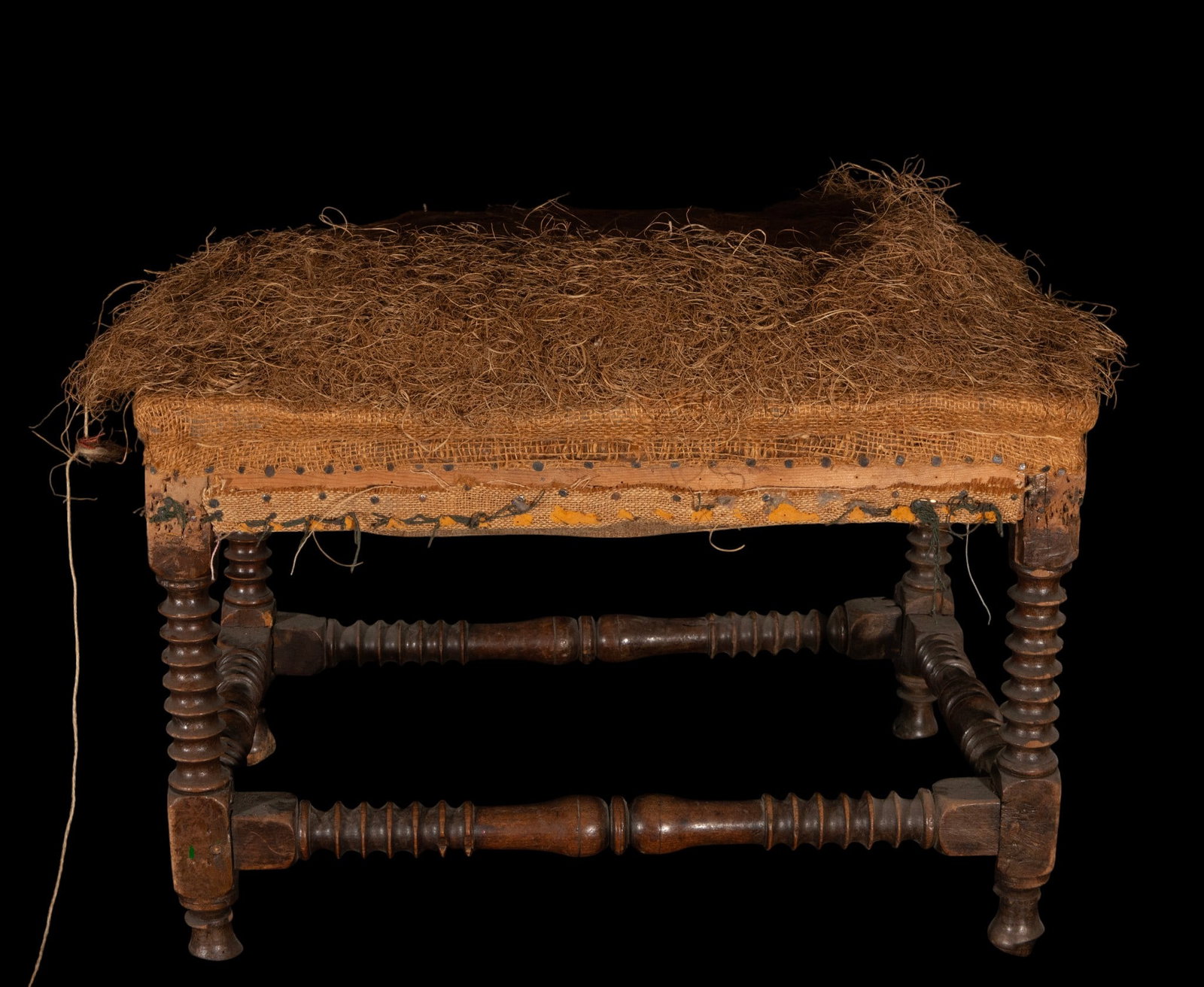 Bench with turned legs, Spanish School, 17th century (1 of 2)