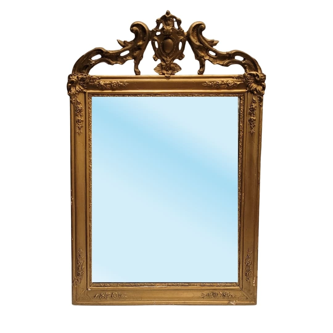Wall mirror, Isabeline style, gilded wood, 19th century – Spain (1 of 2)
