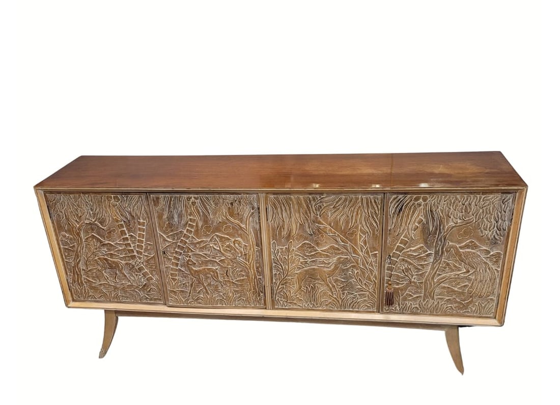 BUFFET ACCORDING TO RAFAEL GARC?A NICOLAU, CARVED OAK WOOD, MID-CENTURY, 70'S – SPAIN (1 of 2)
