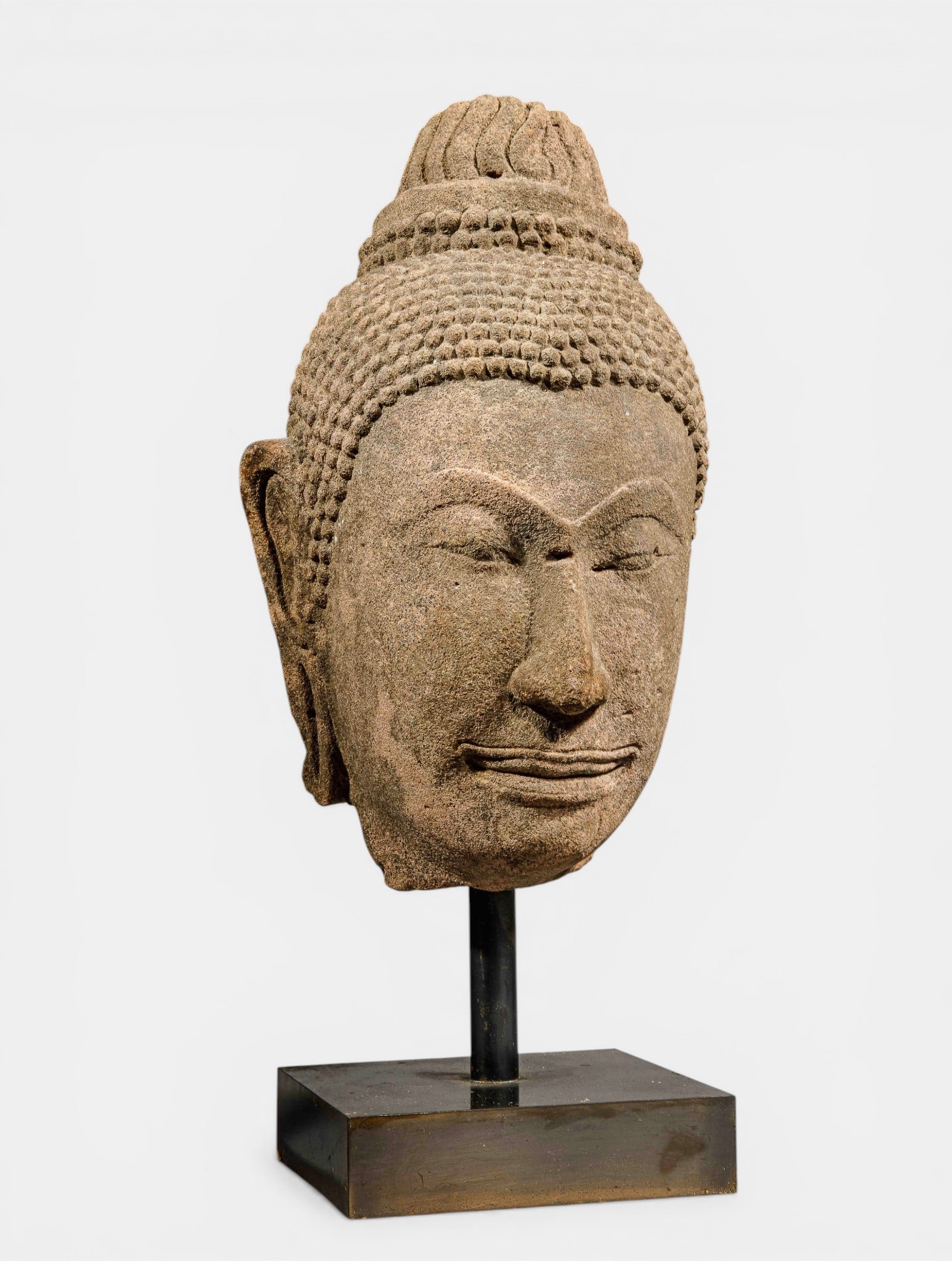 Large Buddha Head, 16th Century Thailand, with Serene Expression and Ushnisha Bun (1 of 4)