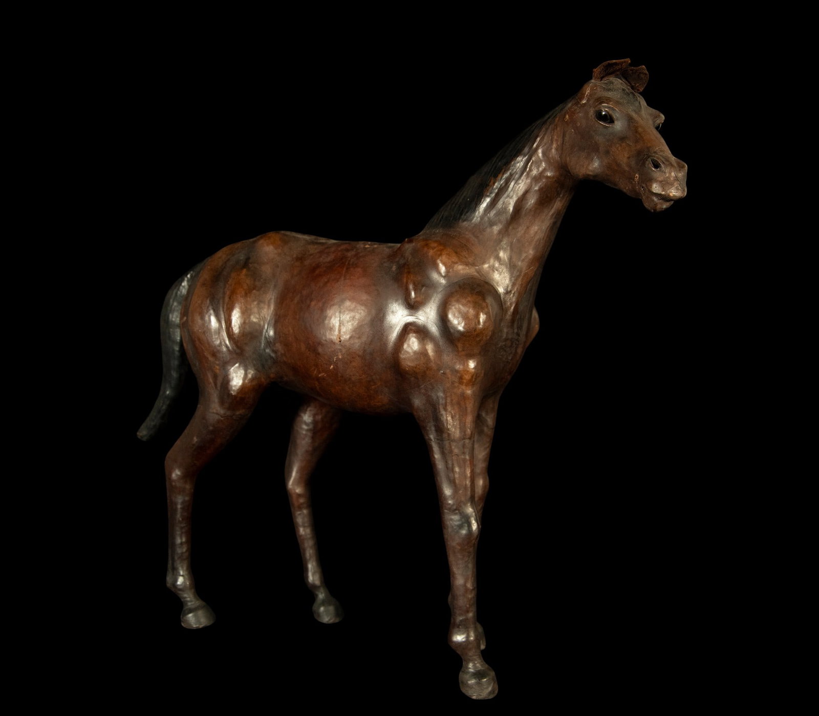 Decorative Large Leather Horse, England 1930 (1 of 5)