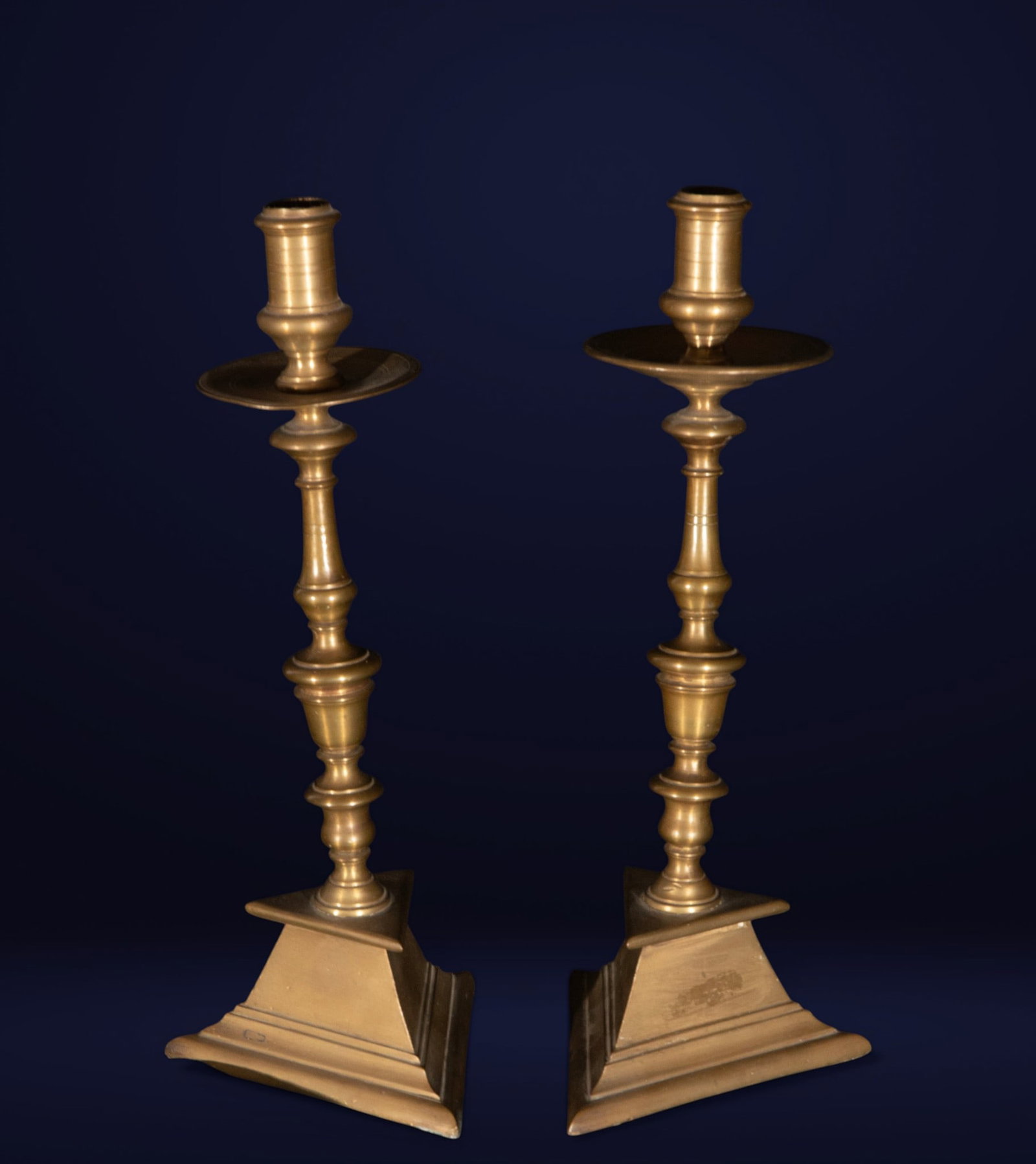Pair of candlesticks, Spanish School, 18th century (1 of 1)
