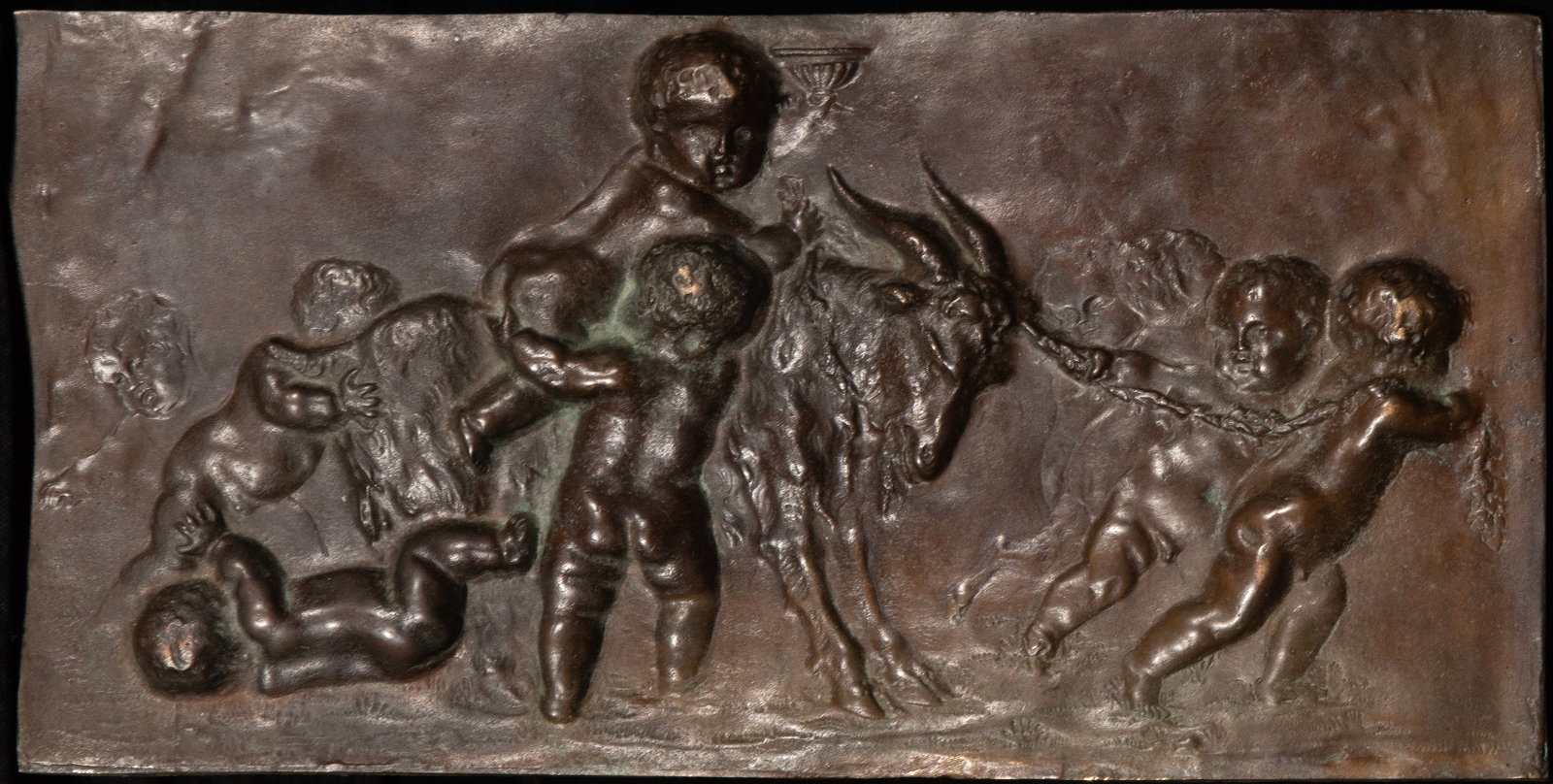 French relief from the late 18th century in bronze in the Clodion style (1 of 2)