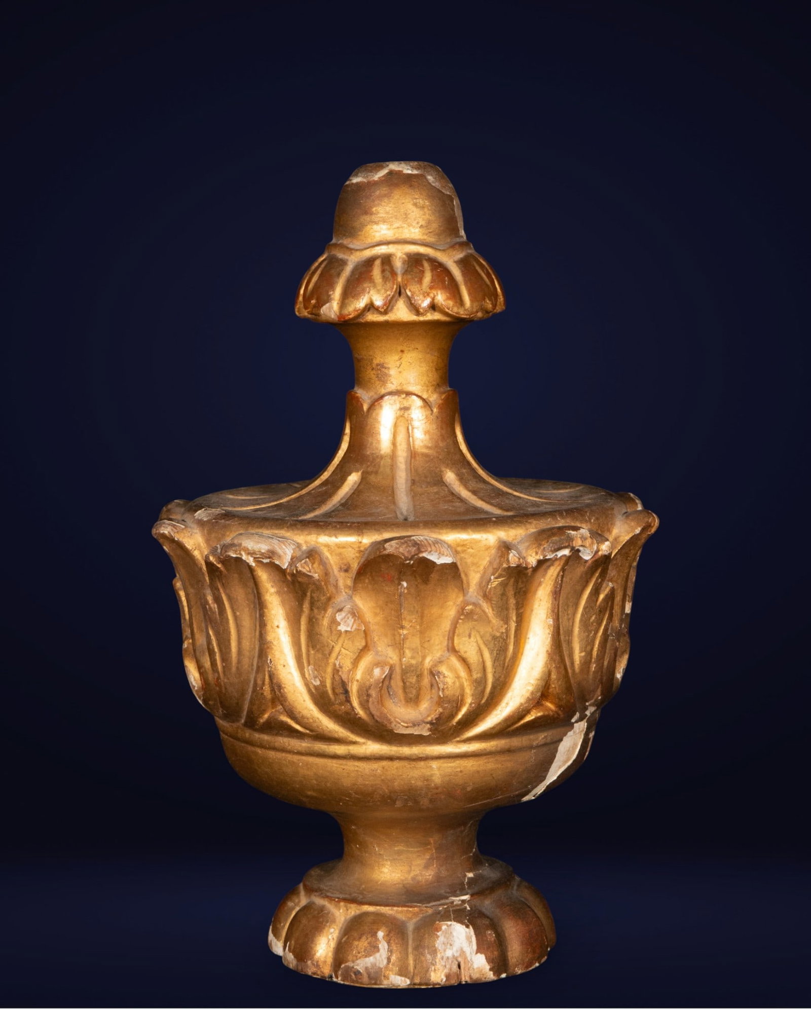 Gilded wood finial from the 19th century (1 of 2)
