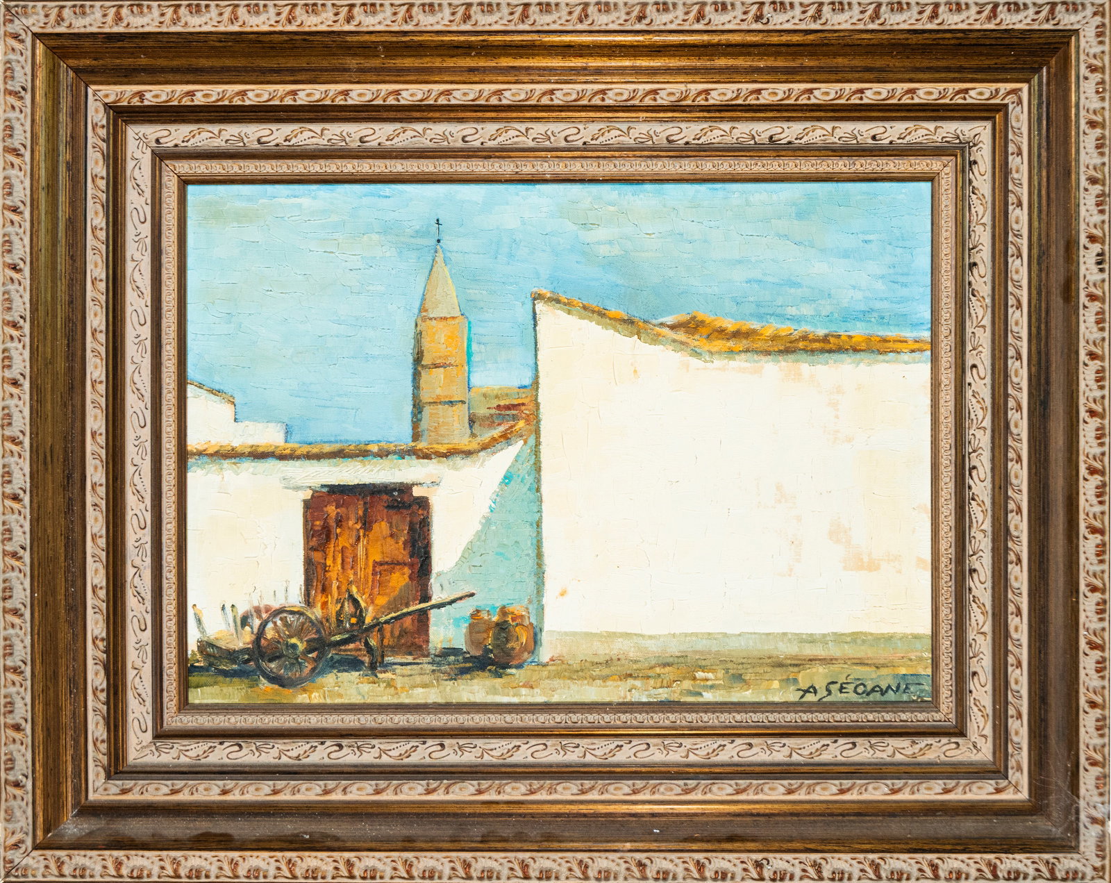Andalusian cityscape. Signed. Painting, 19th-21st century (1 of 5)