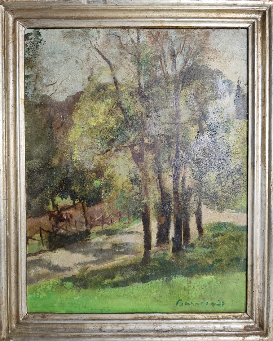 ANTONIO BARRERA (Rome 1889-Forli 1970): Oil on wood. 49x39cm