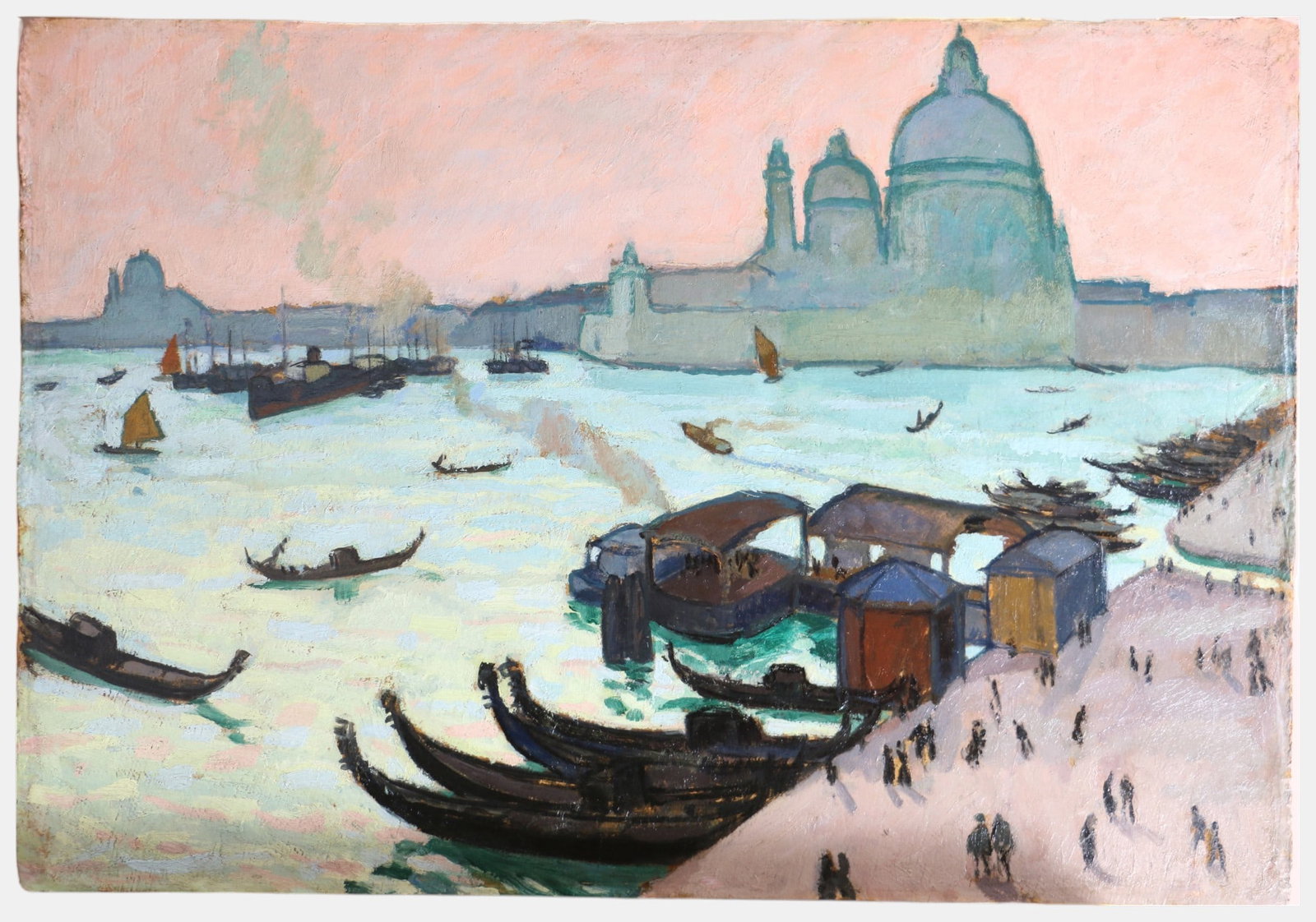 ALBERT MARQUET (Bordeaux, 1875 – Paris, 1947) Attributed - View of Venice: Oil on rigid cardboard. Dimensions: 73 x 50.5 cm. Frame: 92 x 69 cm. Albert Marquet was one of the most singular figures of French Post-Impressionism and one of the most prominent members of the Fauvi