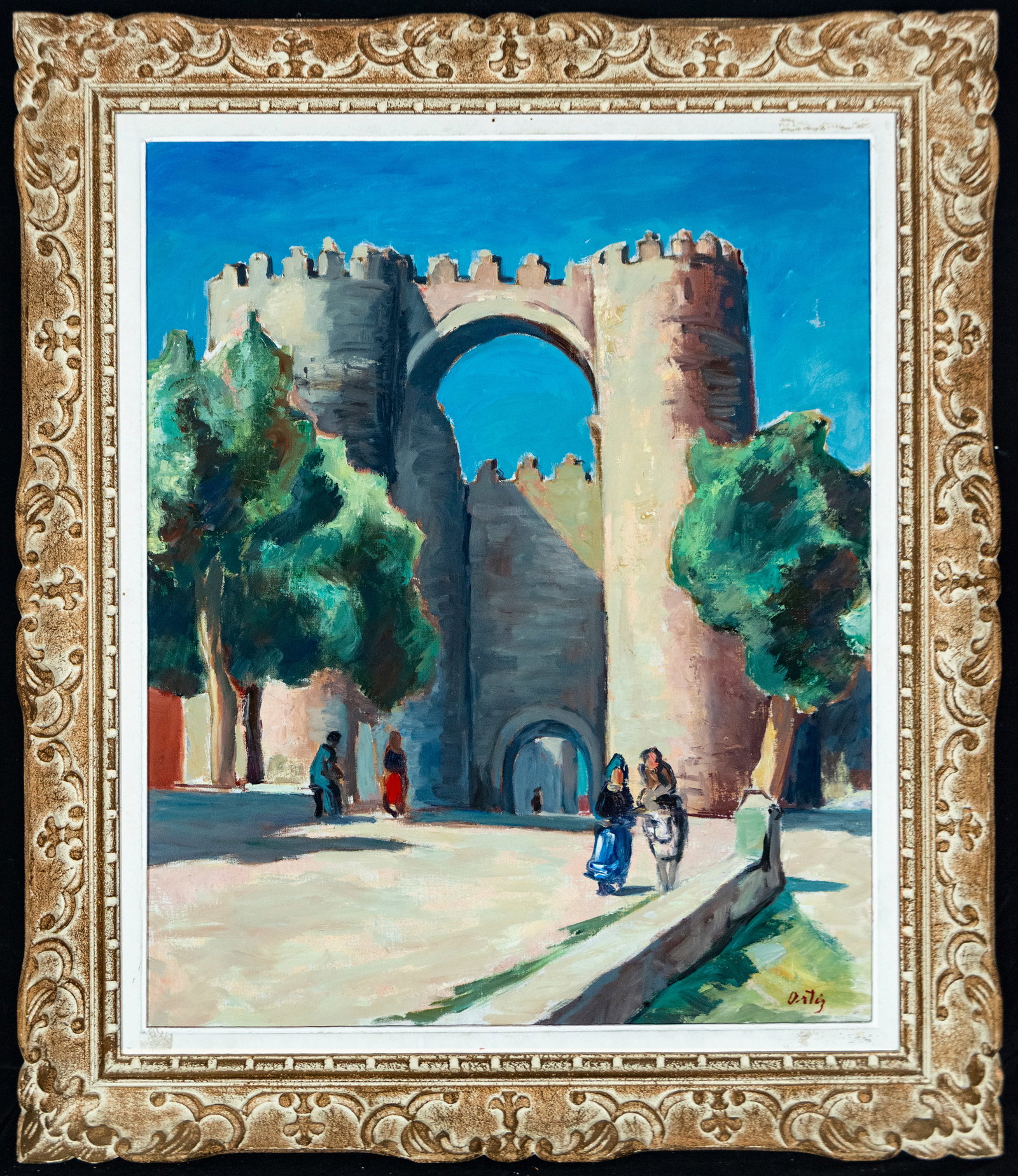 Ortiz de Zárate, Franco-Spanish school, 20th century: Oil on canvas. Measurements 74 x 50 / 92 x 79 cm.