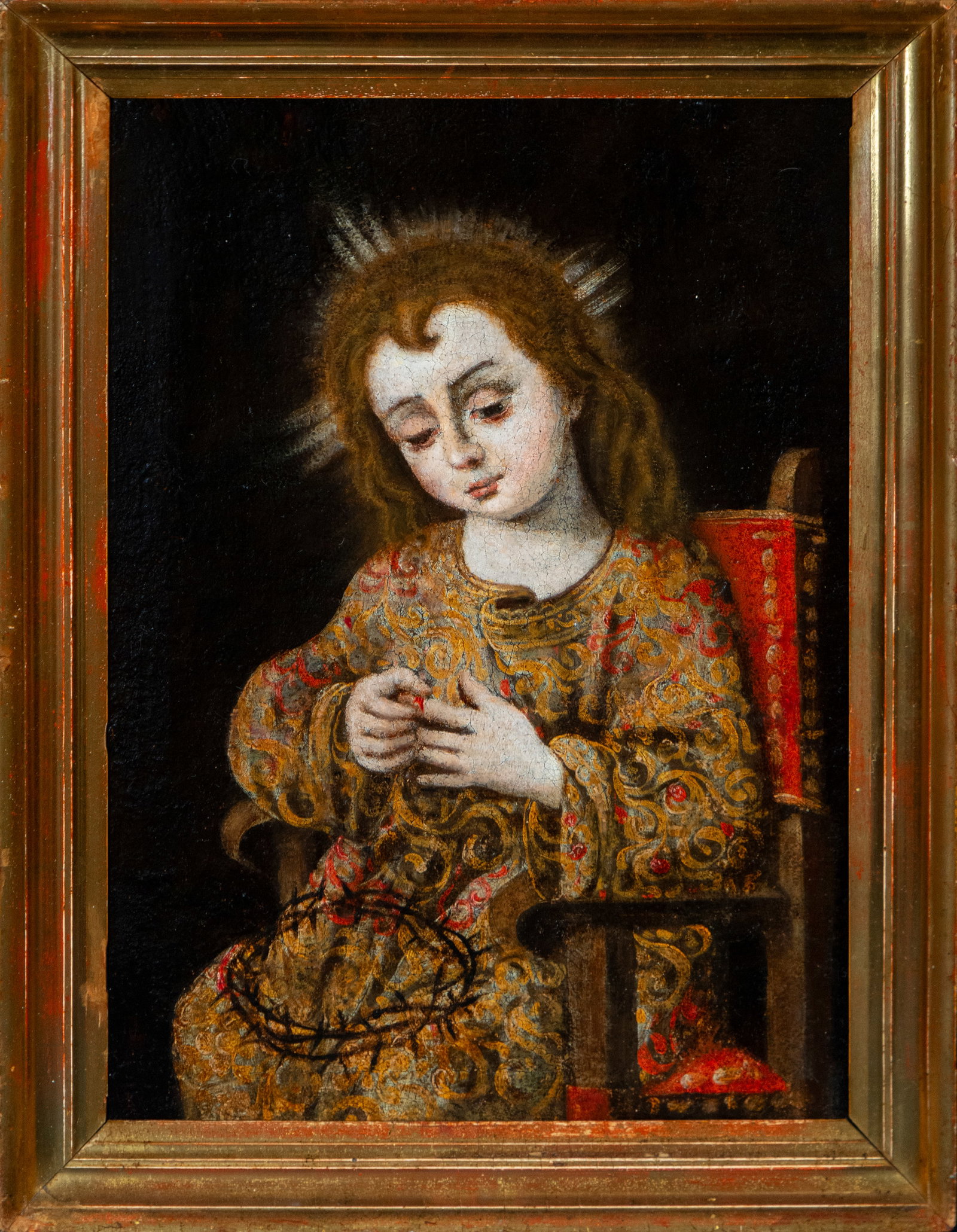 The Boy with the Thorn, Colonial School, First Half of the 18th Century (1 of 6)