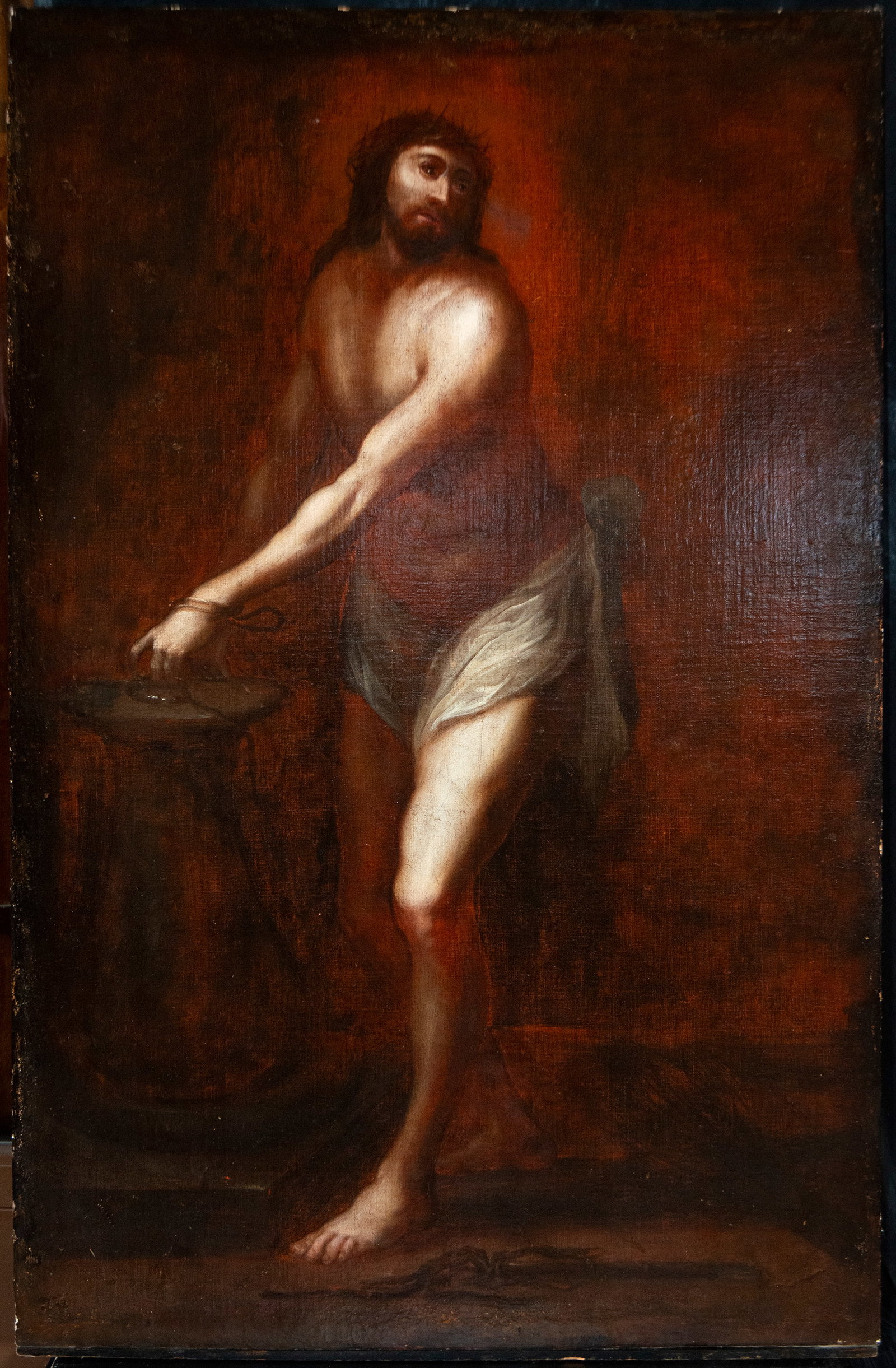 Christ Tied to the Column - 17th Century Mexican Colonial School (1 of 5)