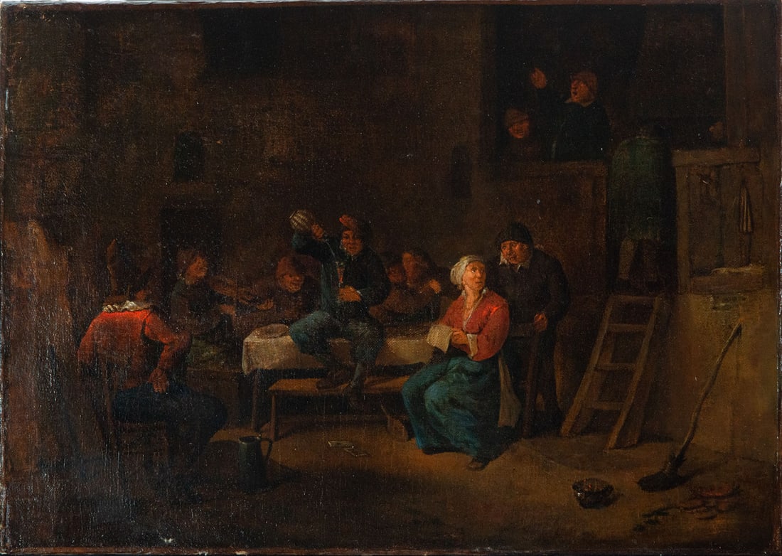 Tavern Scene, 17th-century Flemish school (1 of 4)