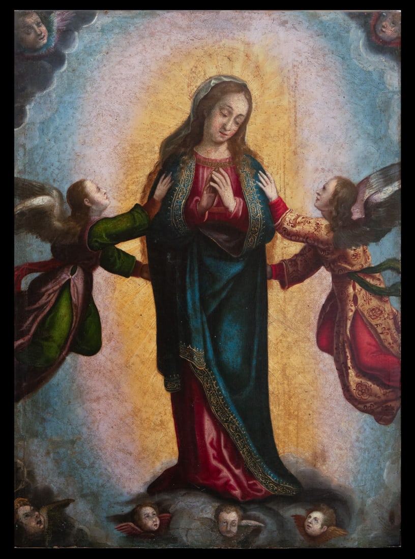 Great Immaculate Virgin in Glory, Spanish-Flemish master of the late 16th century (1 of 4)