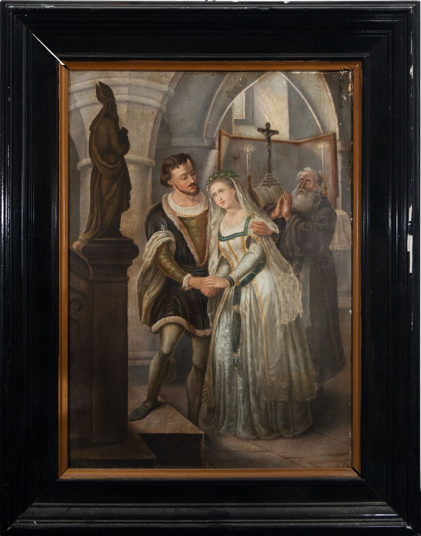 The Wedding of Isabella the Catholic and Ferdinand of Aragon, Spanish school of the 18th - 19th (1 of 4)