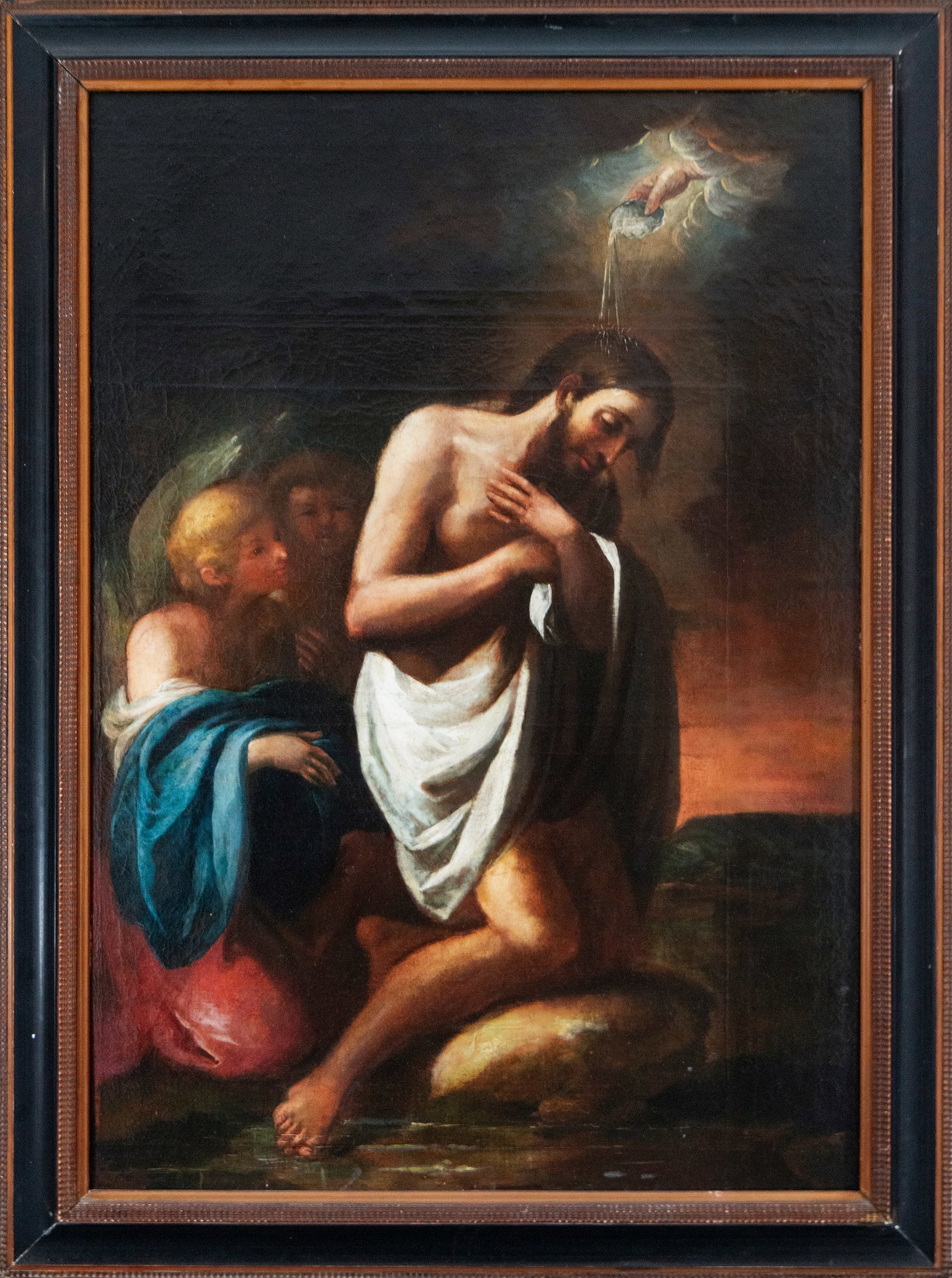 The Baptism of Christ, Roman master of the late 17th century (1 of 7)