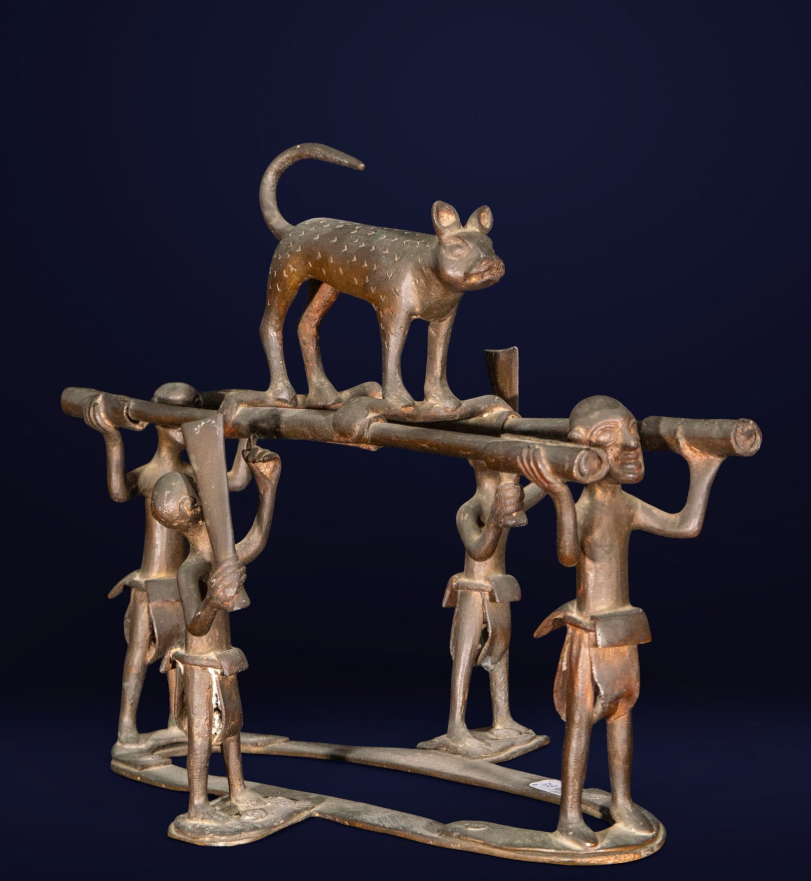 African bronze sculpture group from Benin, African school, 20th century (1 of 3)