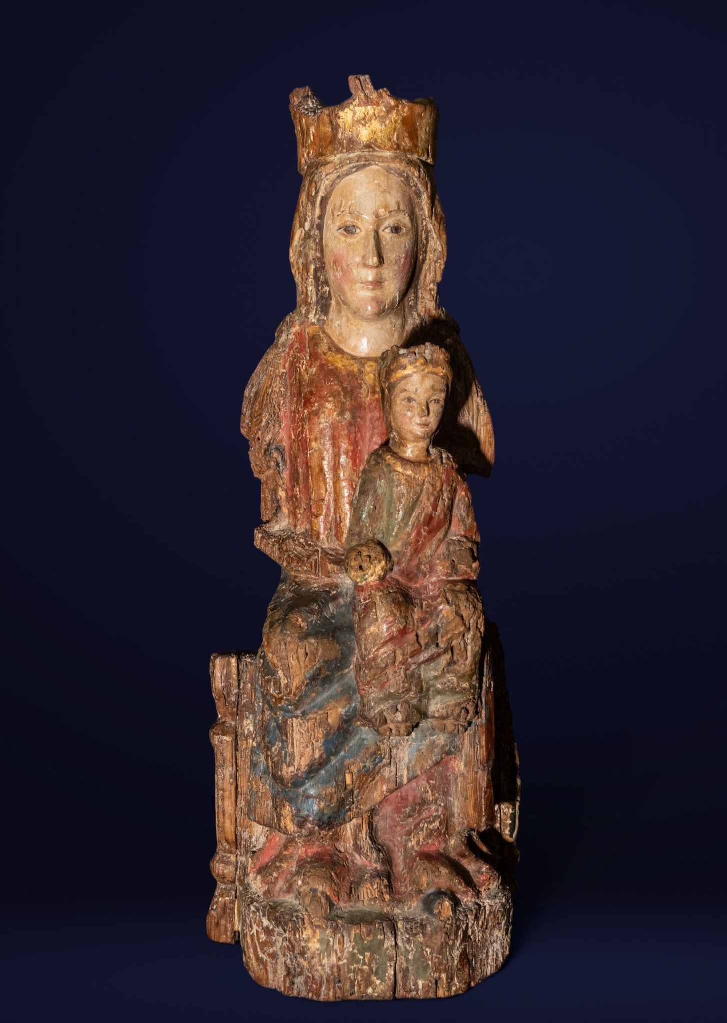 Important Virgin "Sedes" Late Romanesque Transition to Gothic - 13th Century (1 of 6)
