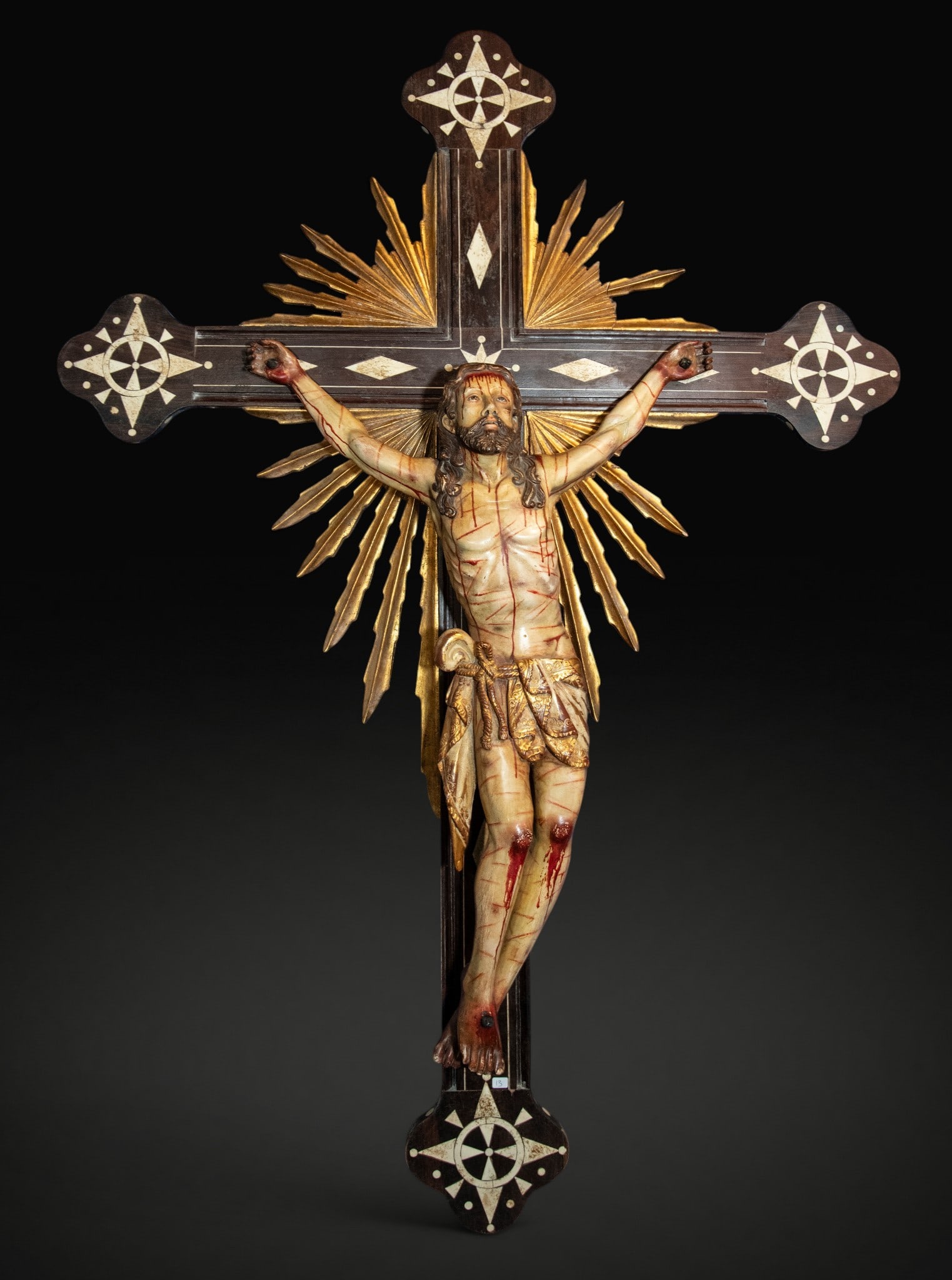 MASSIVE INDO PORTUGUESE COLONIAL GOA CHRIST LATE 19TH C (1 of 10)