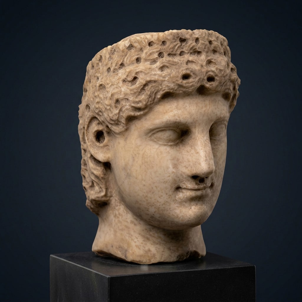 Head of the young Greek lover Antinous (1 of 4)