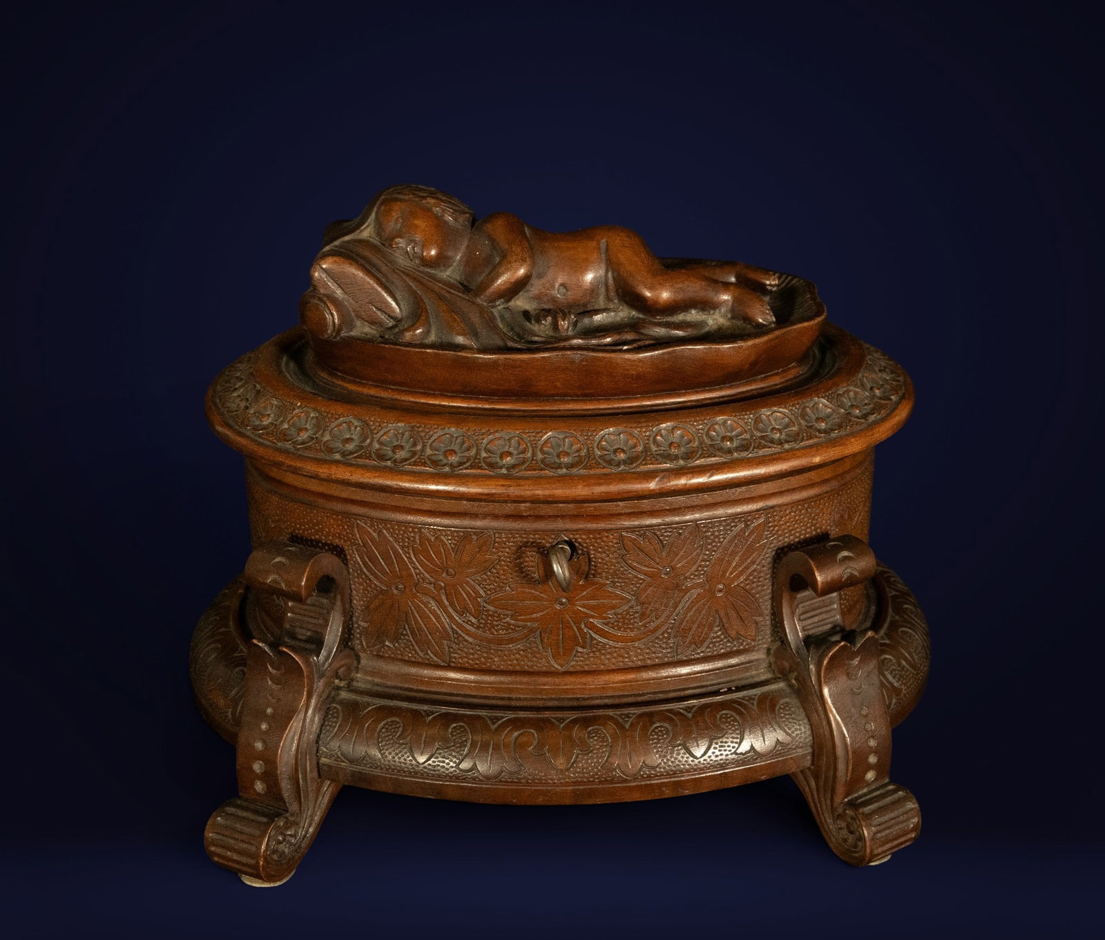 BLACK FOREST WOODEN JEWELRY BOX, 19TH CENTURY (1 of 4)