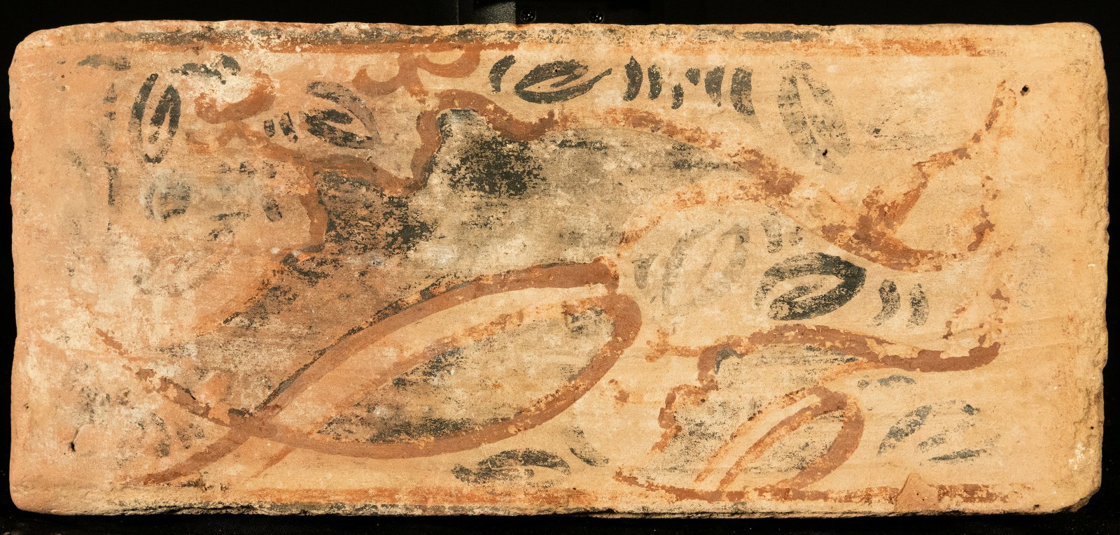 LARGE SOCARRAT TILE VALENCIA PATERNA END OF THE 15TH CENTURY: 31 x 14 cm